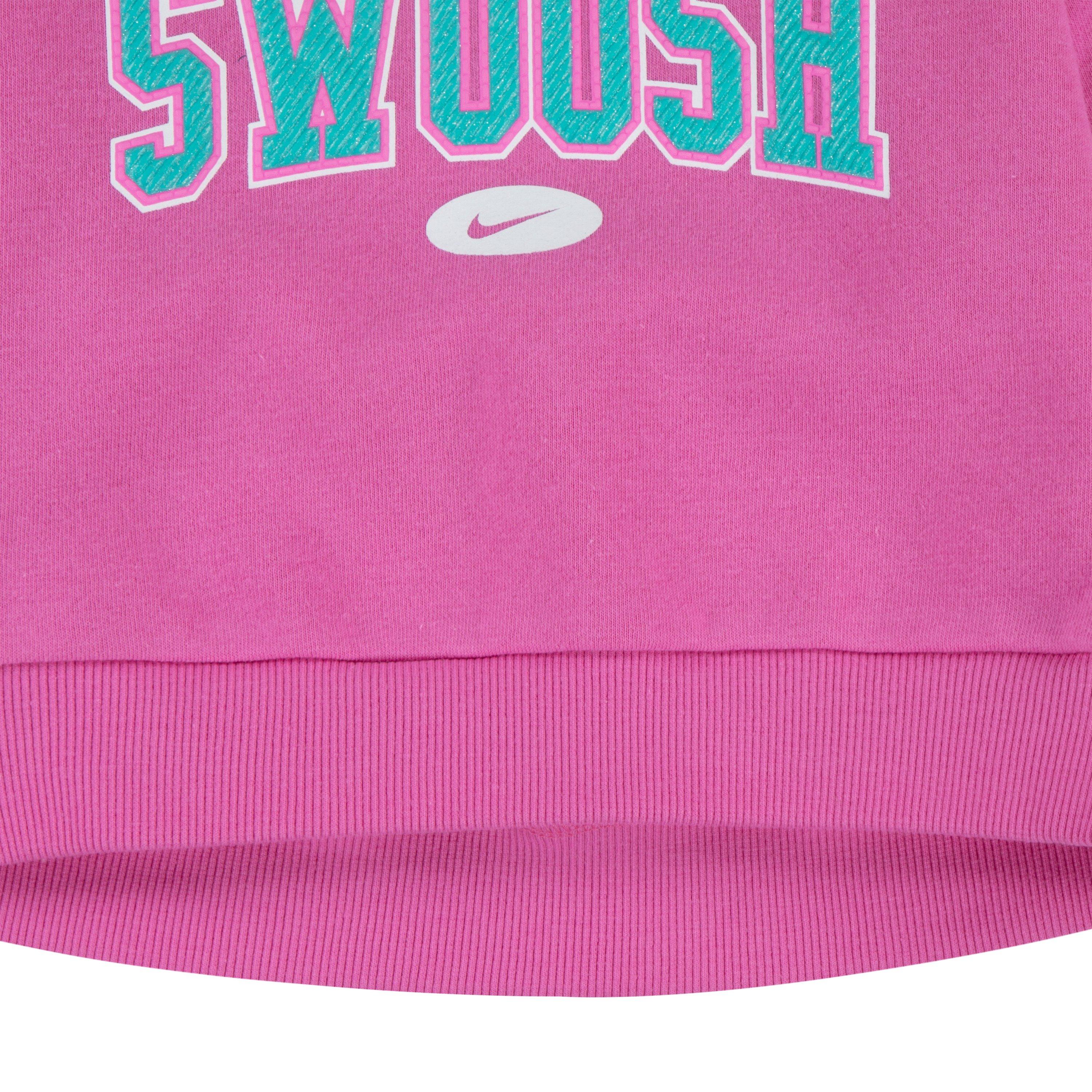 Nike Little Girls' Join The Club Leggings Set - PINK/GREEN Thumbnail View 4