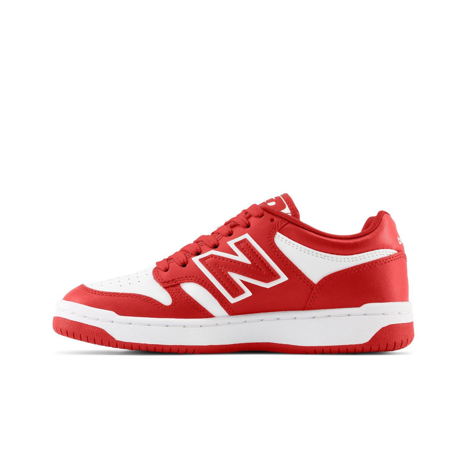 New Balance 480 Grade School Boys' "White/Red" Shoe