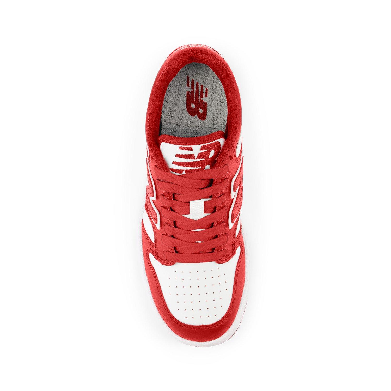 New Balance 480 White Red Grade School Boys Shoe