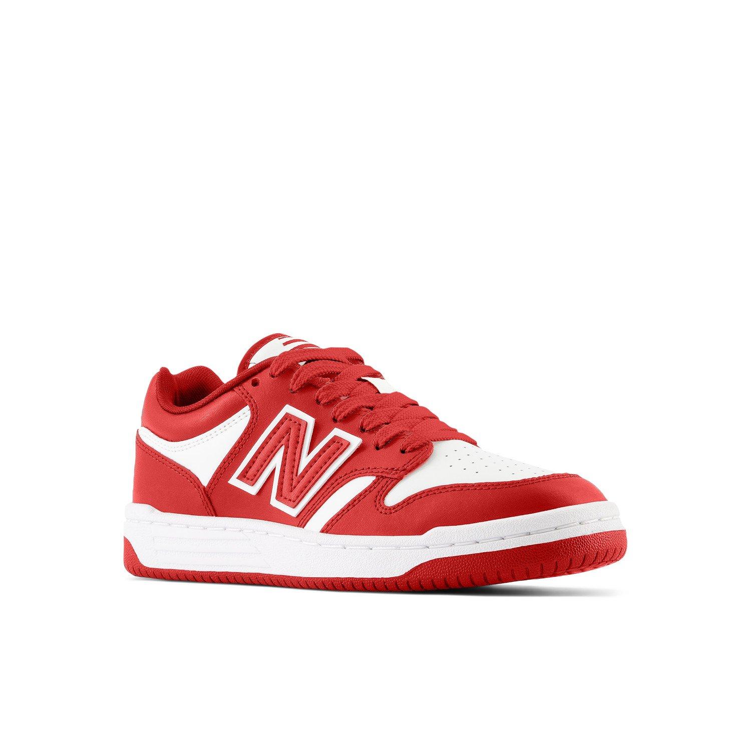 New Balance 480 Grade School Boys' "White/Red" Shoe