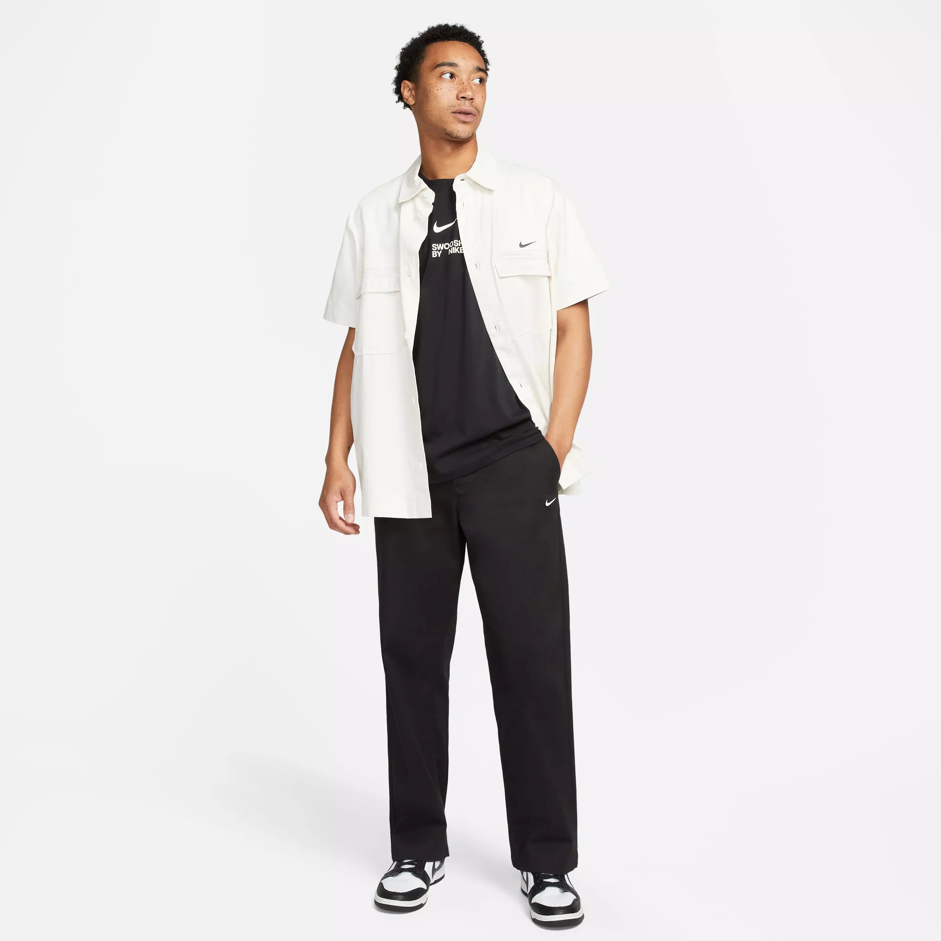 Nike Men's Sportswear Swoosh By Nike Tee - BLACK