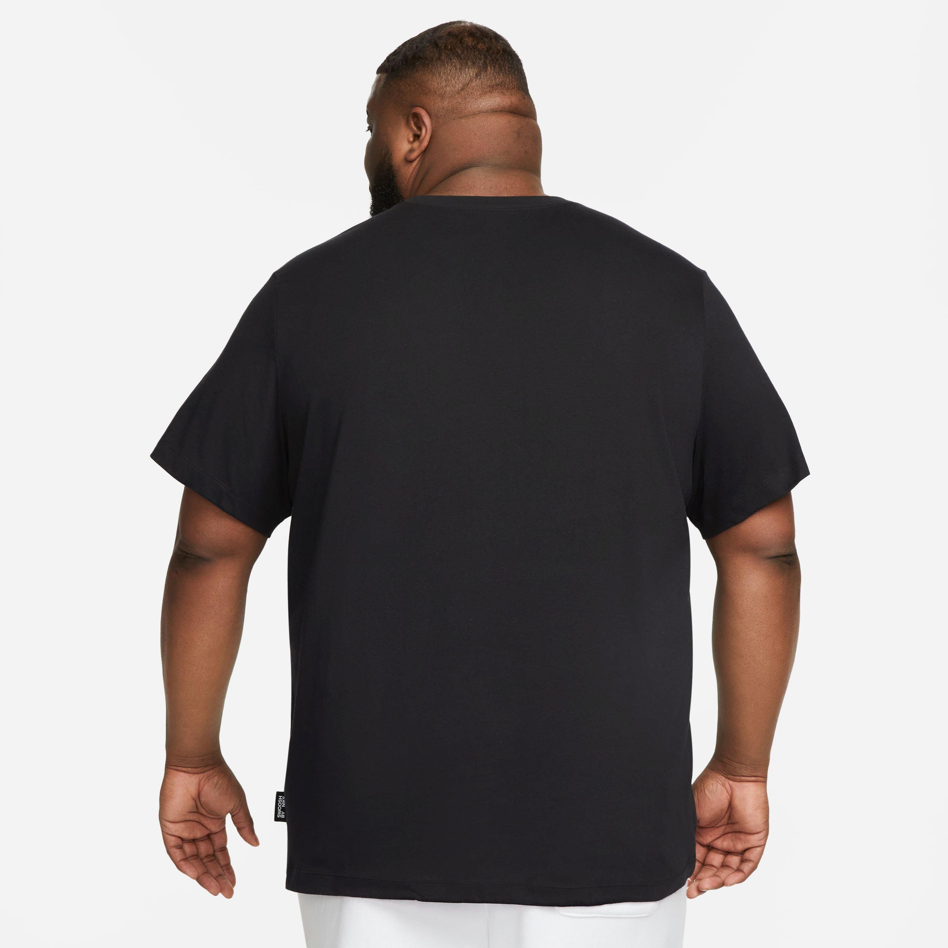 Nike Men's Sportswear Swoosh By Nike Tee - BLACK Thumbnail View 9