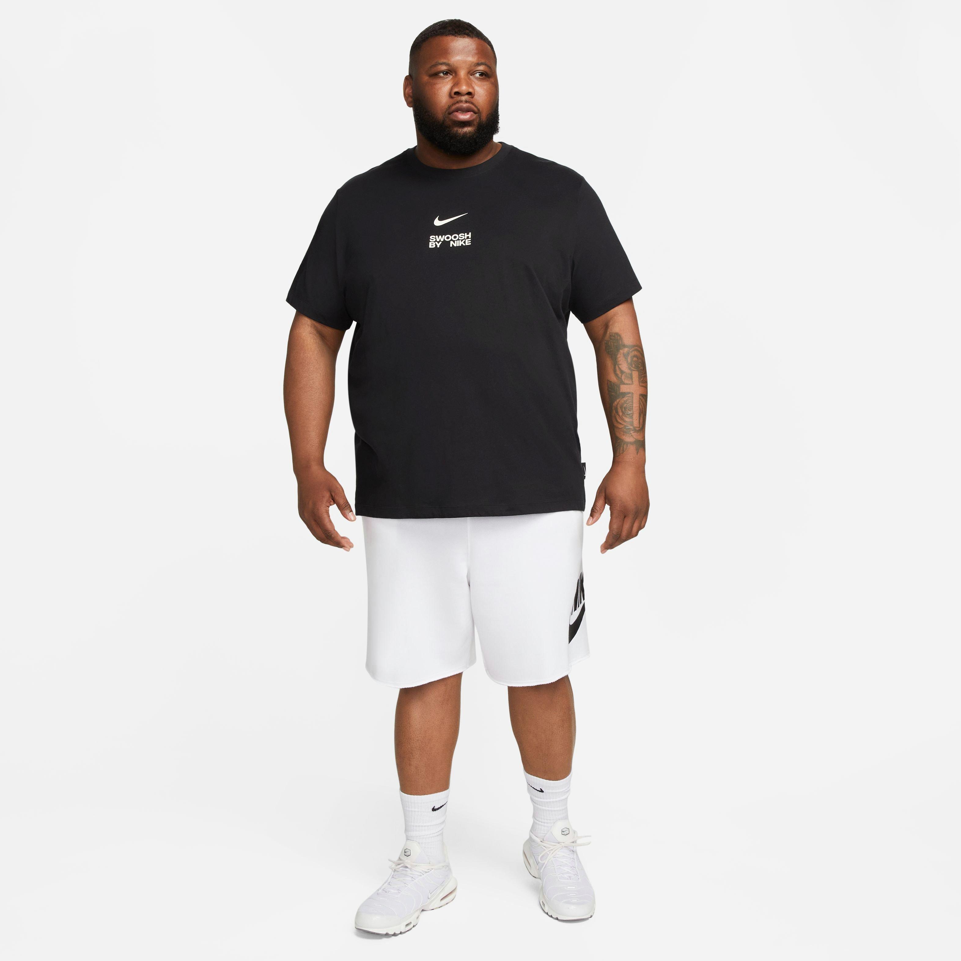 Nike Men's Sportswear Swoosh By Nike Tee - BLACK Thumbnail View 12