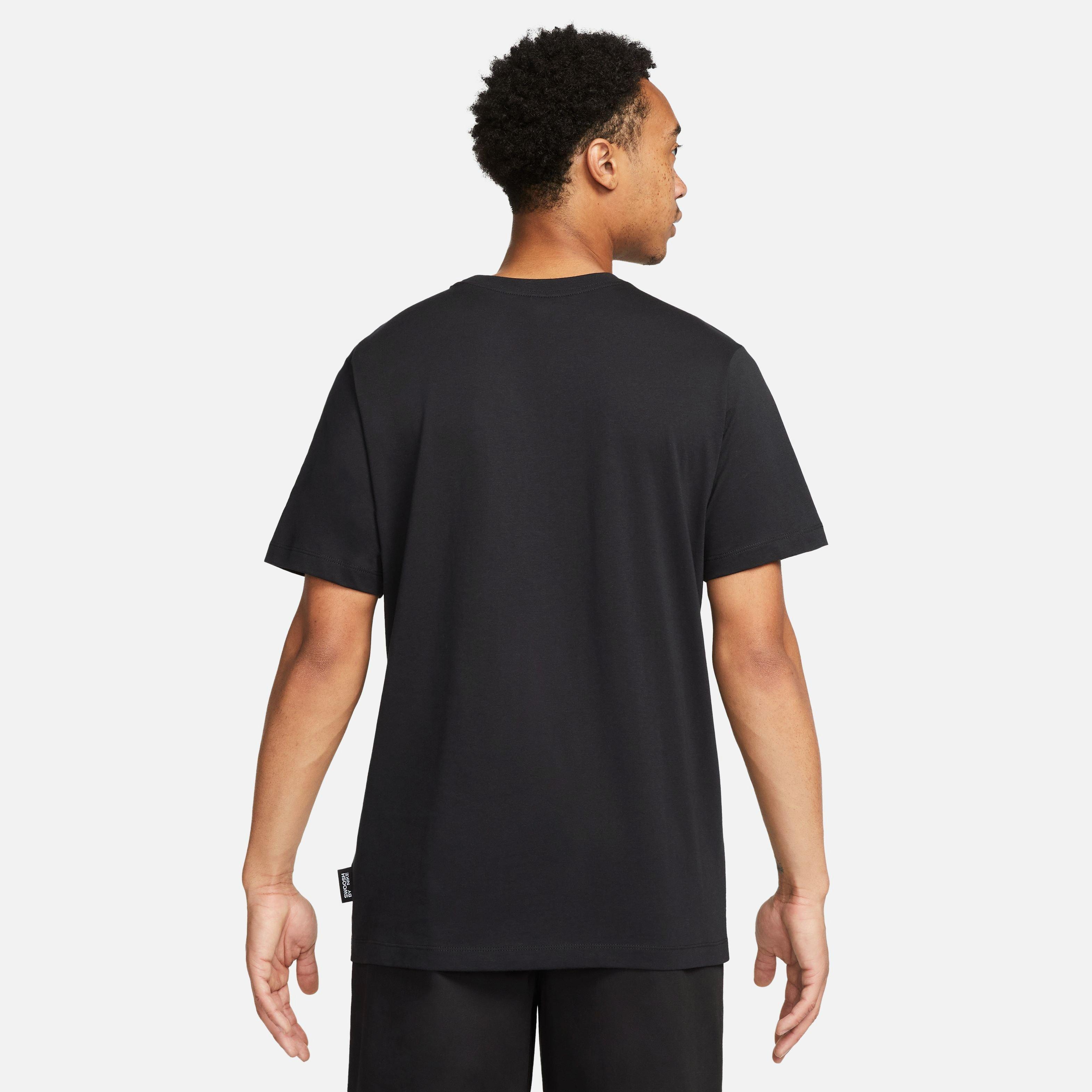 Nike Men's Sportswear Swoosh By Nike Tee - BLACK Thumbnail View 8