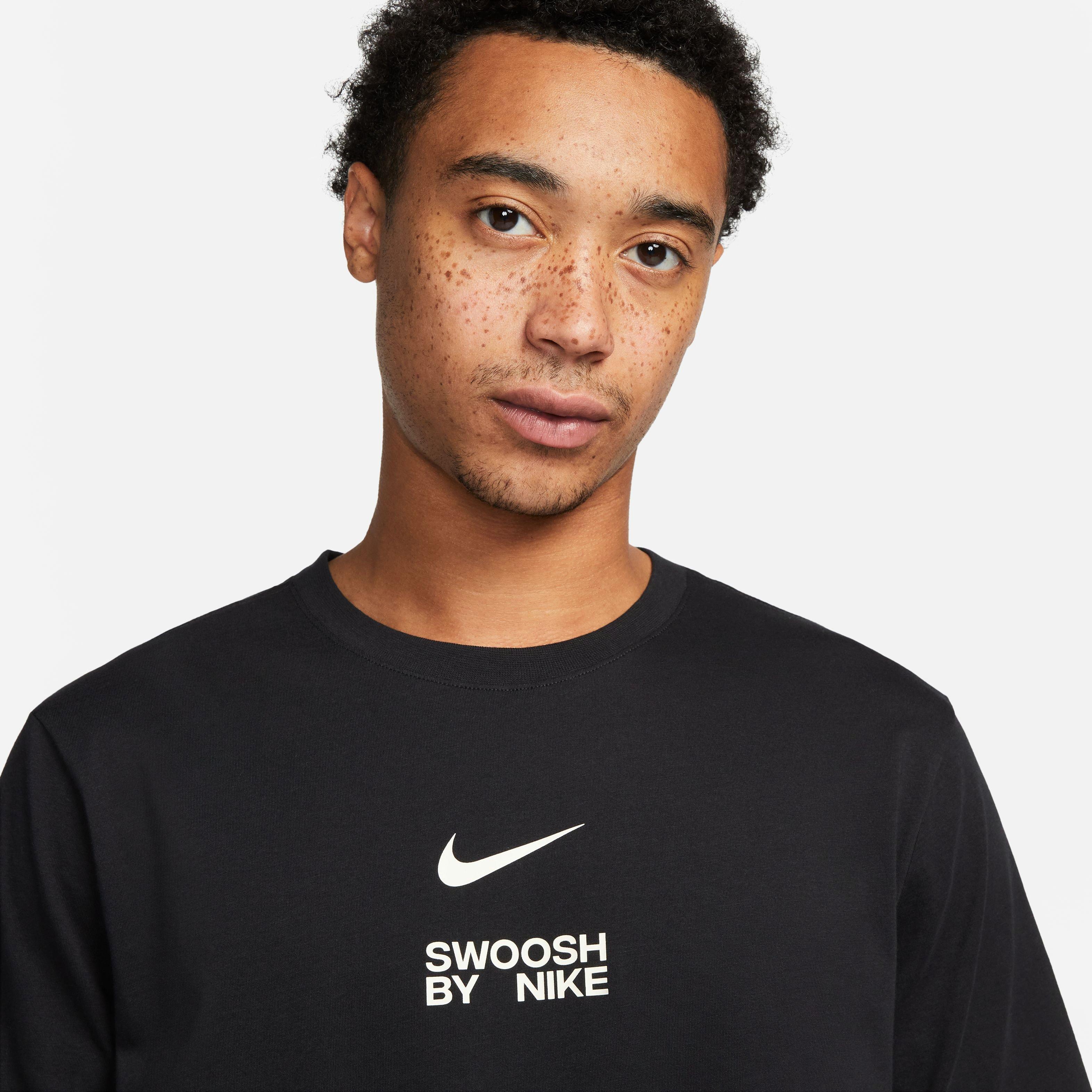Nike Men's Sportswear Swoosh By Nike Tee - BLACK Thumbnail View 14