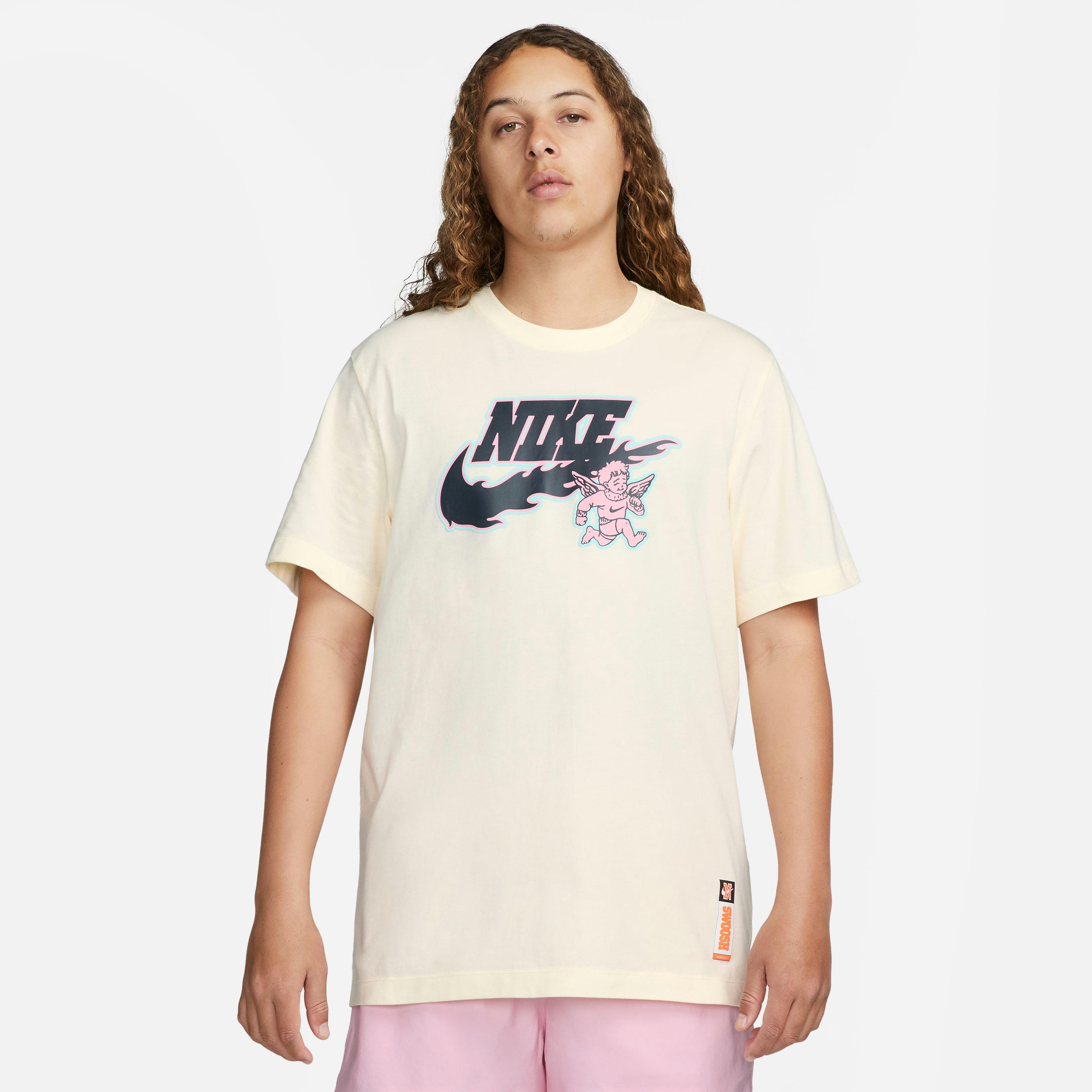 Nike Men's Suede Front Graphic Tee - OFF-WHITE Thumbnail View 4