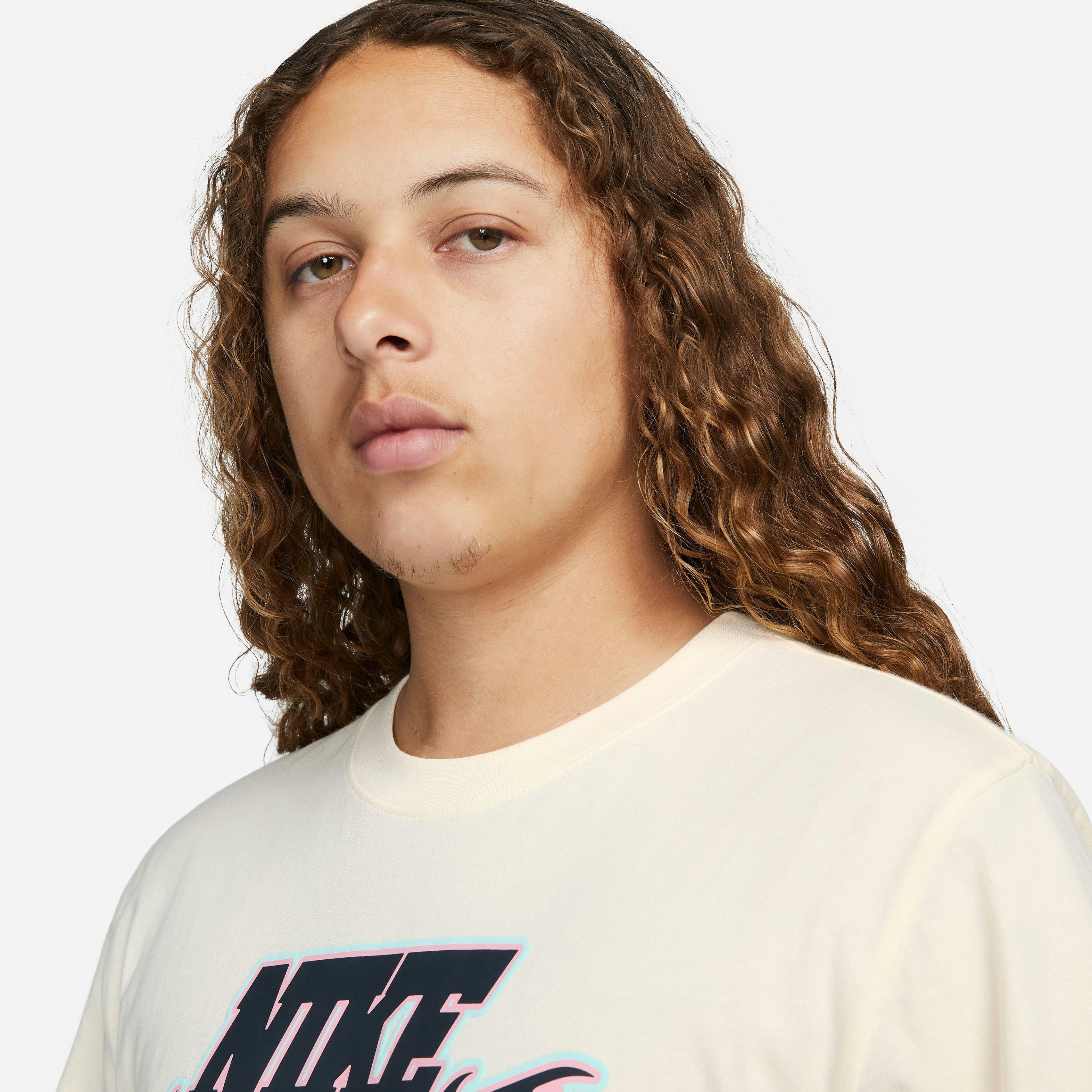 Nike Men's Suede Front Graphic Tee - OFF-WHITE Thumbnail View 8