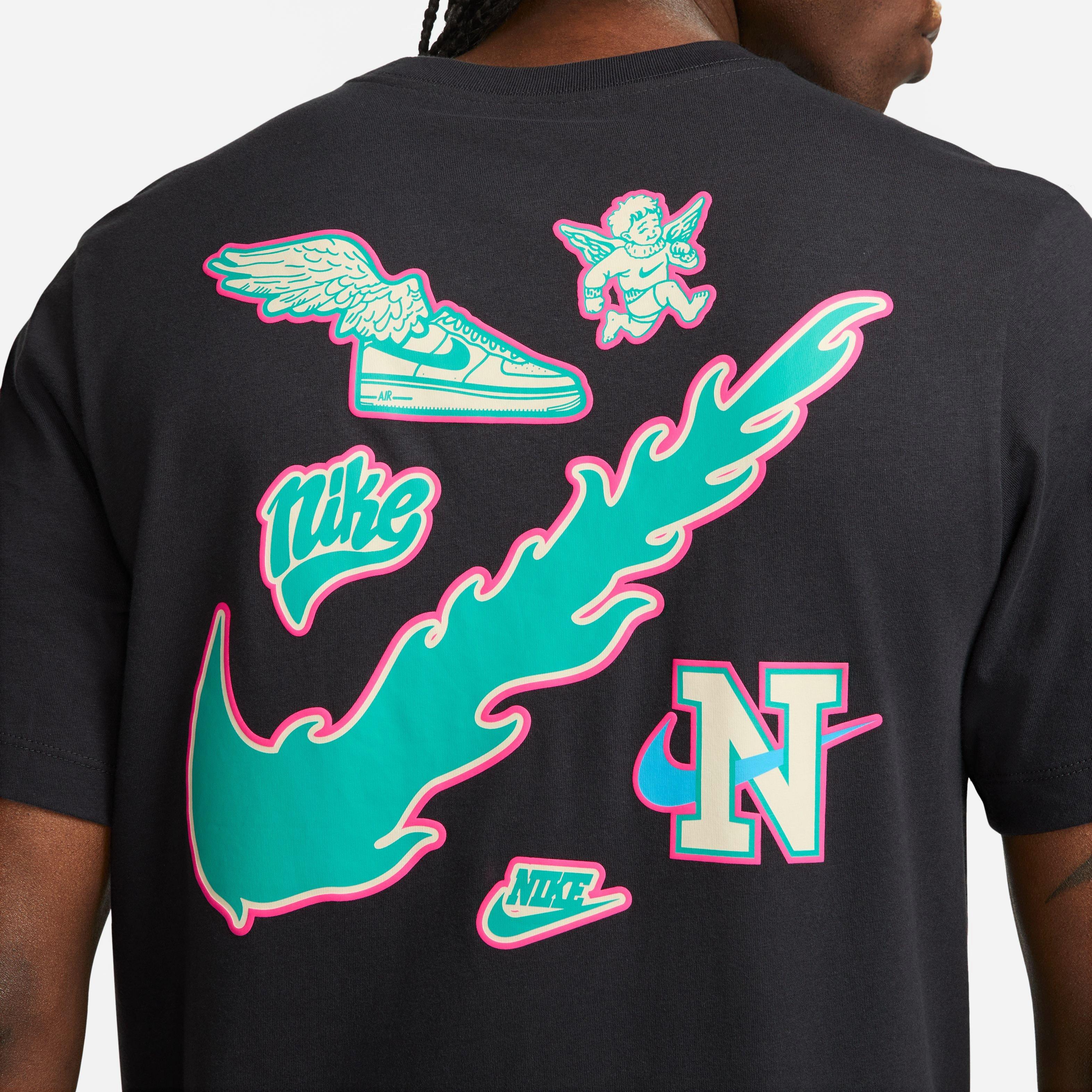 Nike Men's Suede Graphic Tee - Black - BLACK Thumbnail View 6