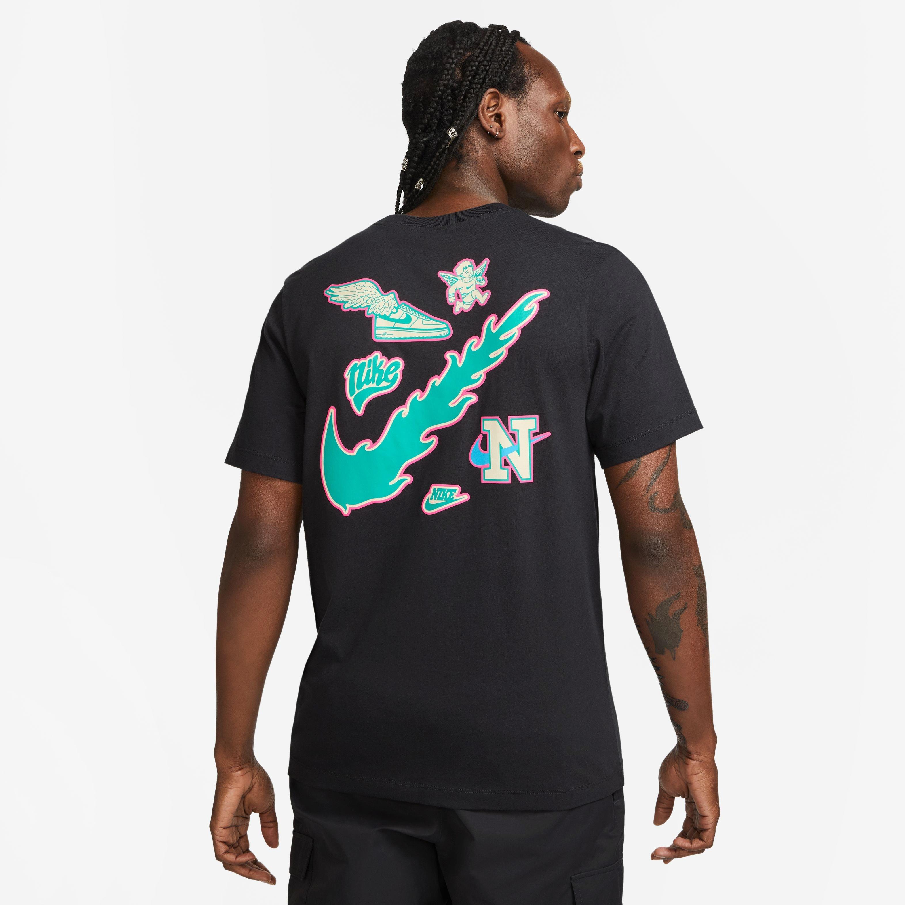 Nike Men's Suede Graphic Tee - Black - BLACK Thumbnail View 4