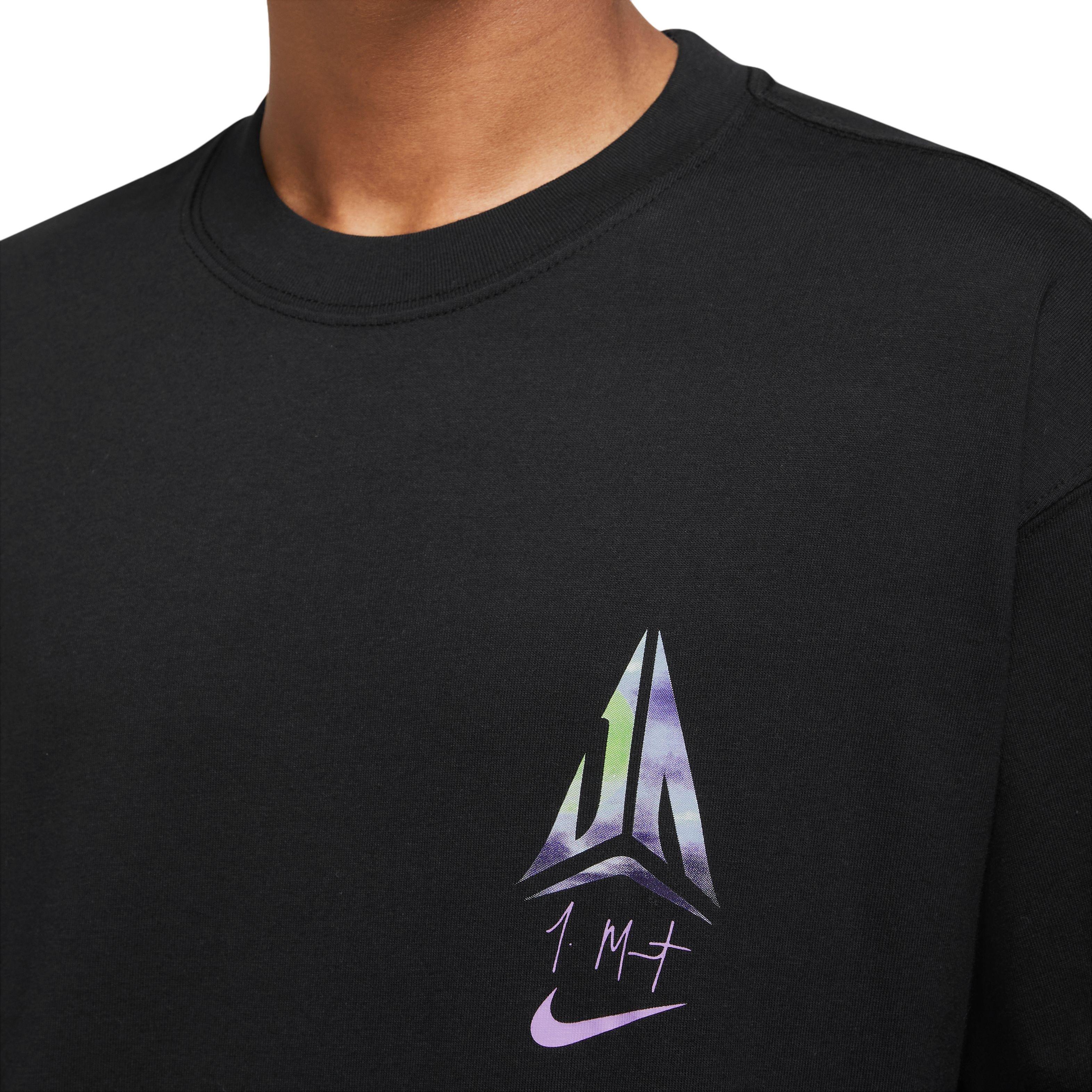 Nike Men's Max90 Ja Basketball Tee-Black - BLACK Thumbnail View 3