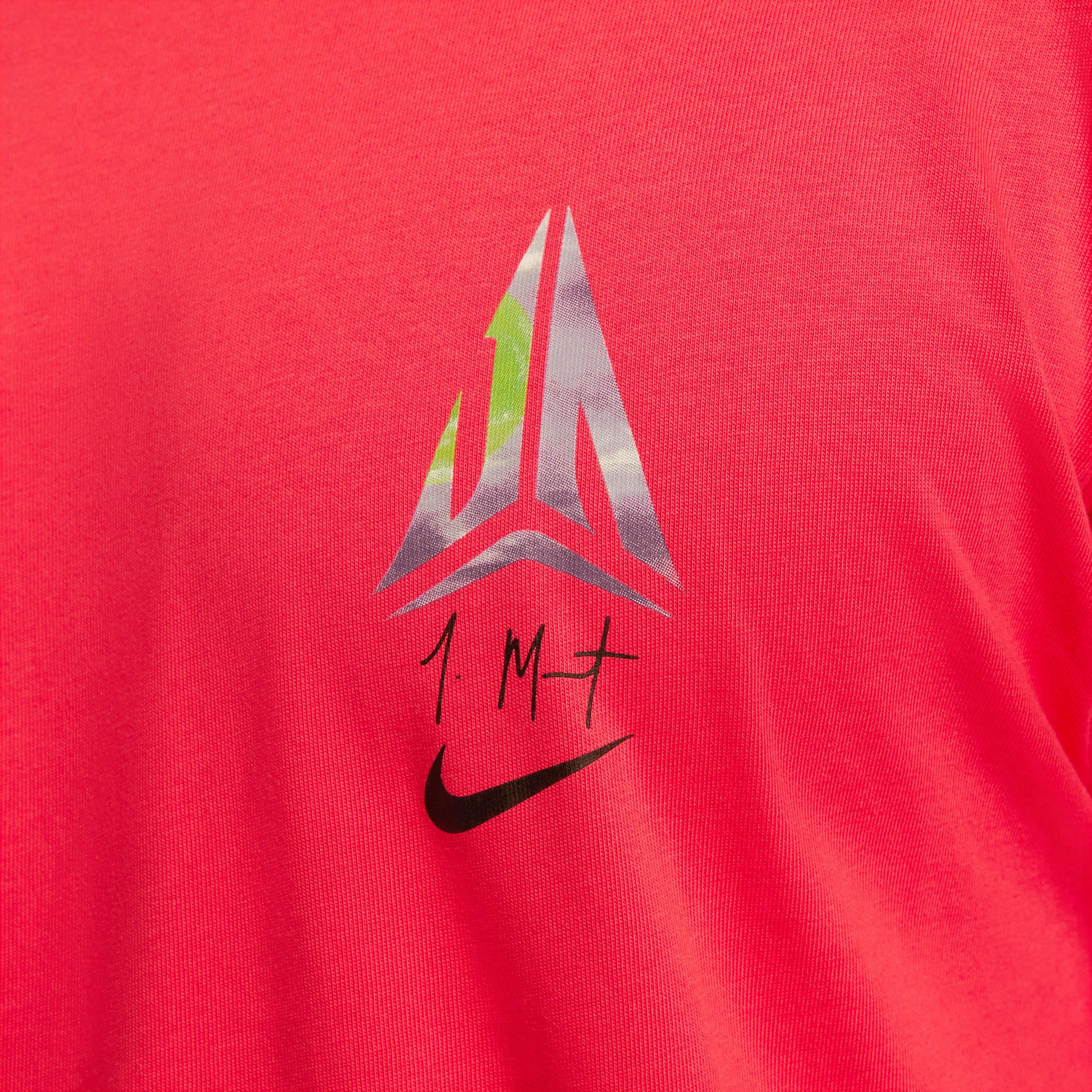 Nike Men's Max90 Ja Basketball Tee-Red - RED Thumbnail View 8