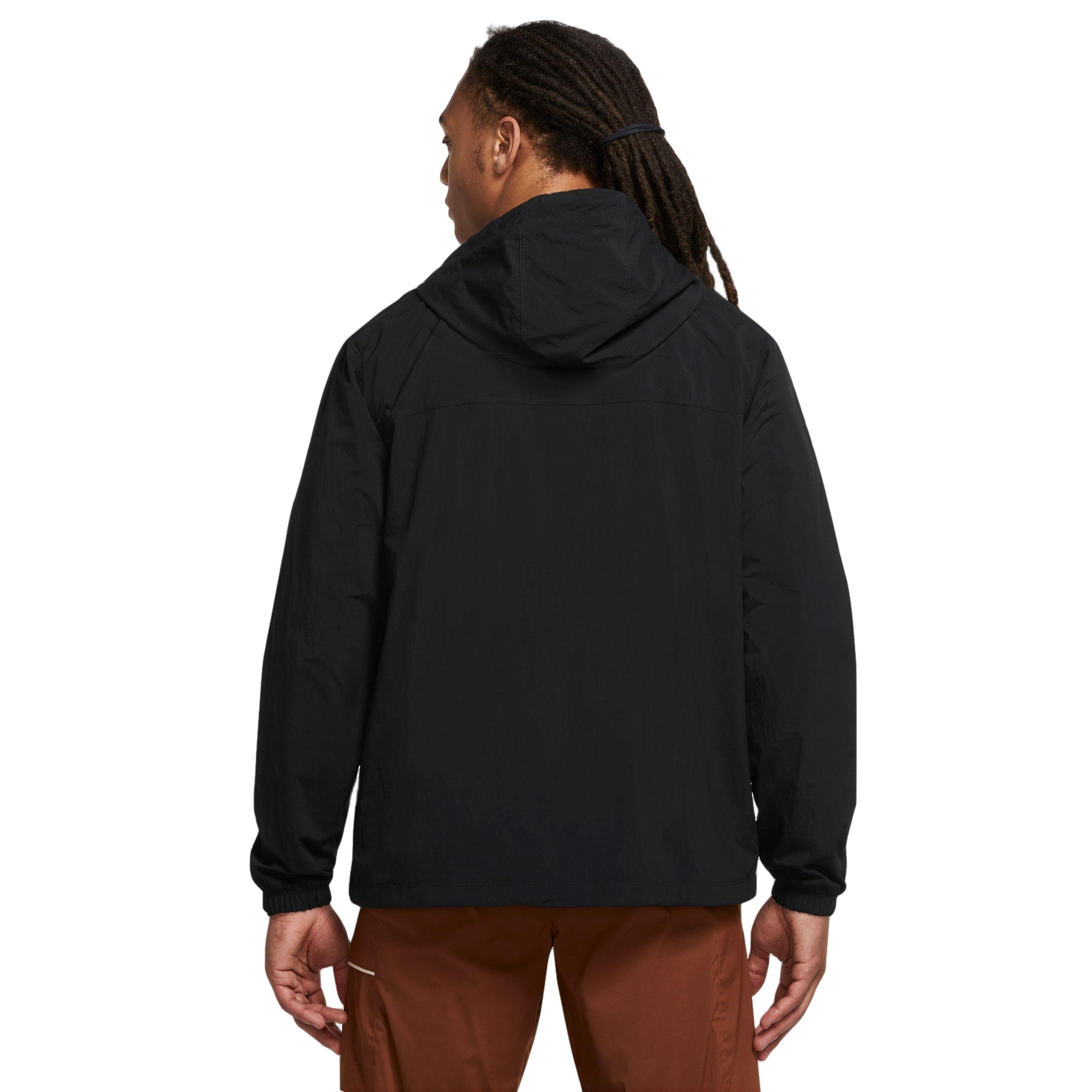 Nike Men's Sportswear Club Full-Zip Woven Jacket - BLACK Thumbnail View 2