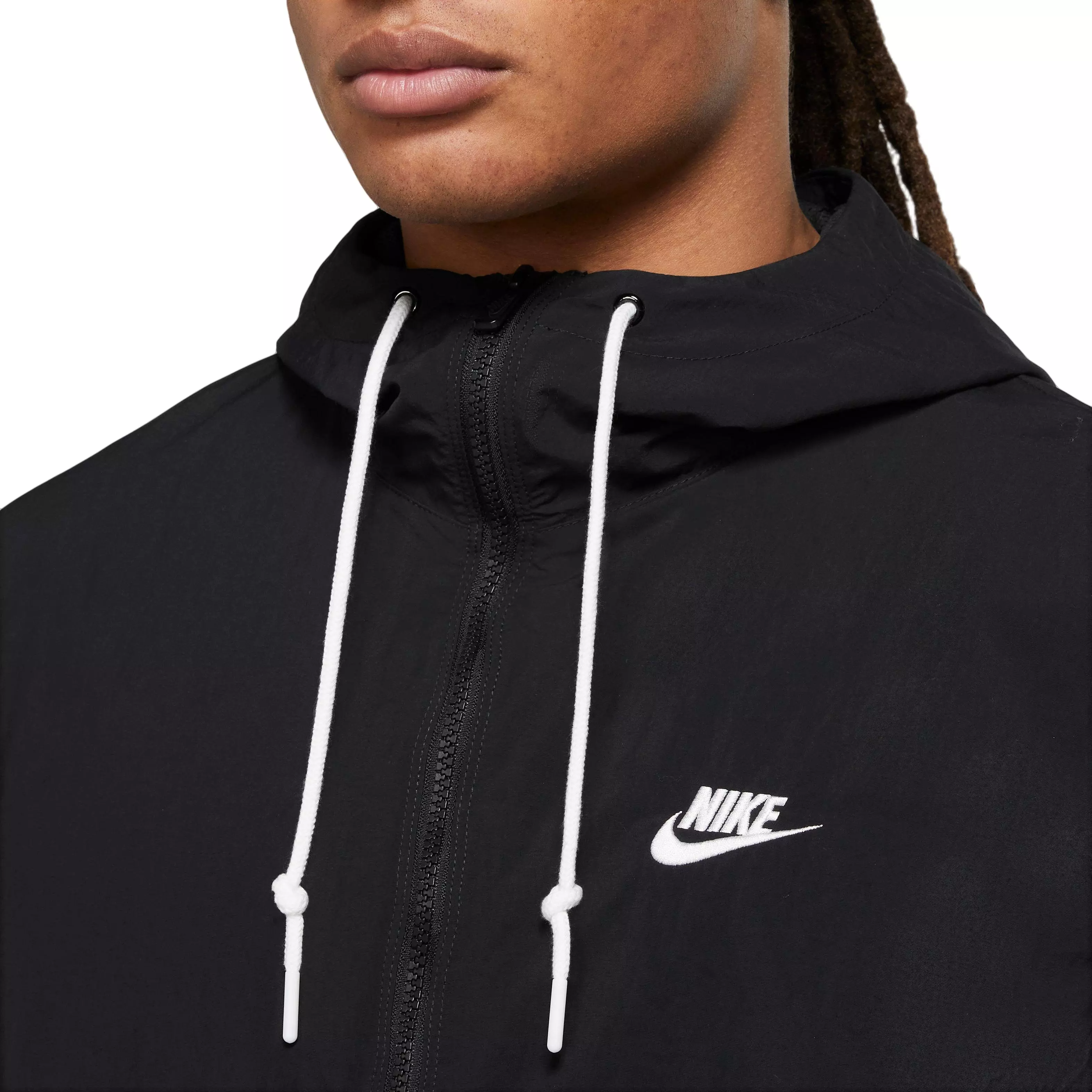 Nike Men's Sportswear Club Full-Zip Woven Jacket - BLACK