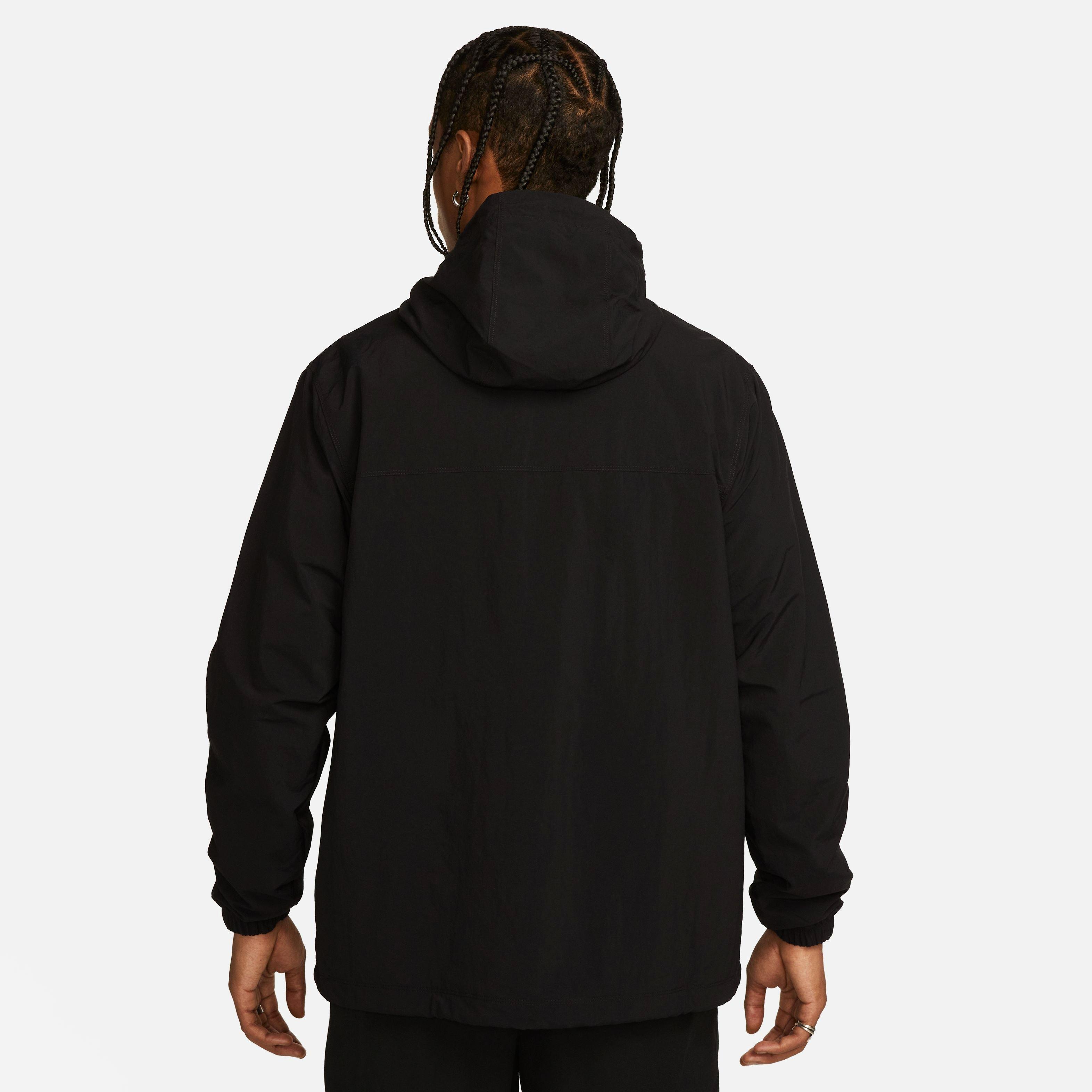Nike Men's Sportswear Club Full-Zip Woven Jacket - BLACK Thumbnail View 5