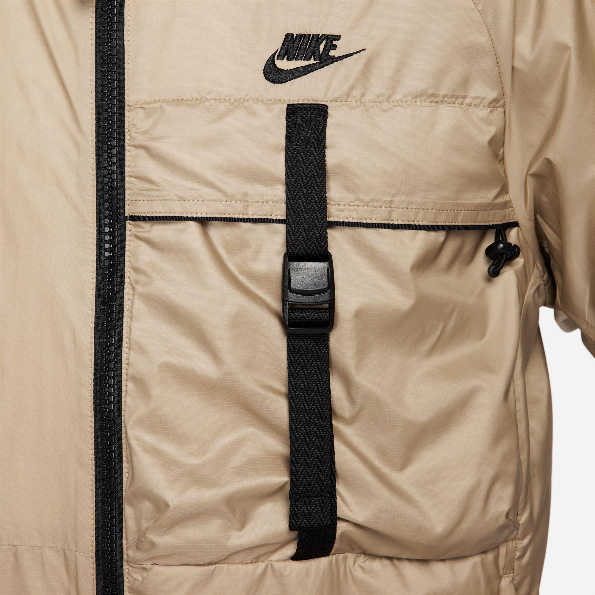 Nike N24 Men's Windbreaker Tech Zipper Jacket - Khaki