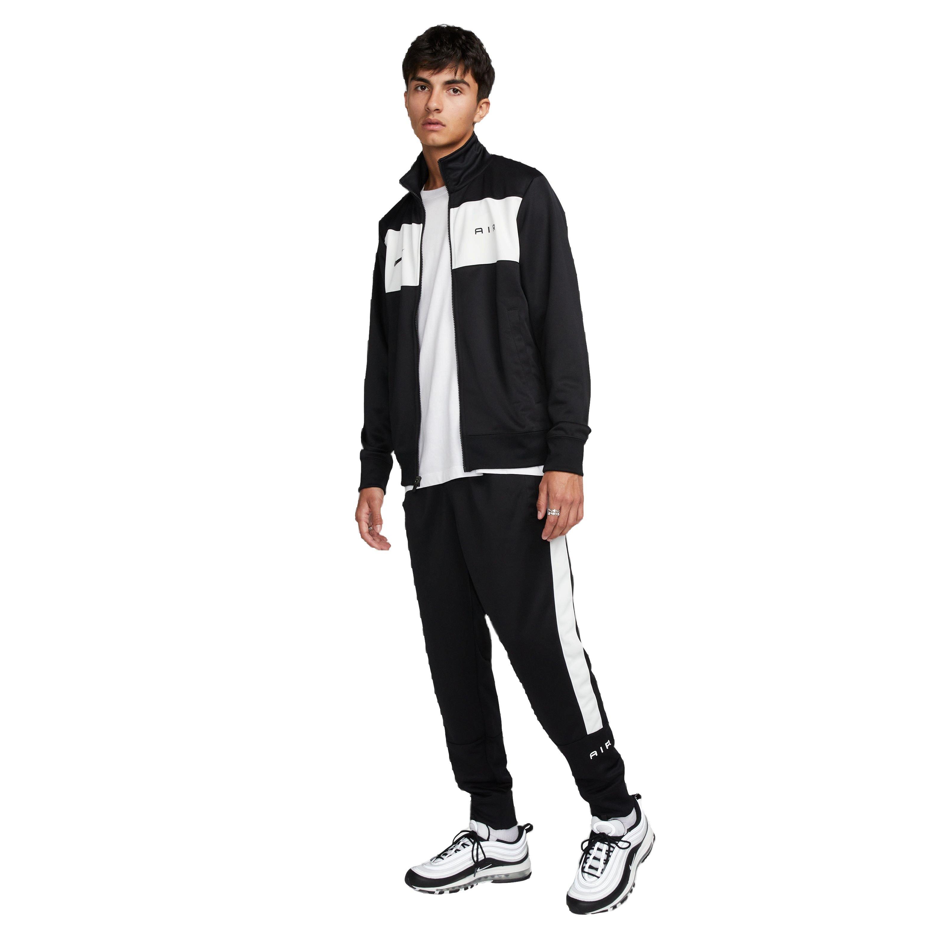 Nike Men's Air Track Jacket-Black/White - BLACK/WHITE Thumbnail View 5