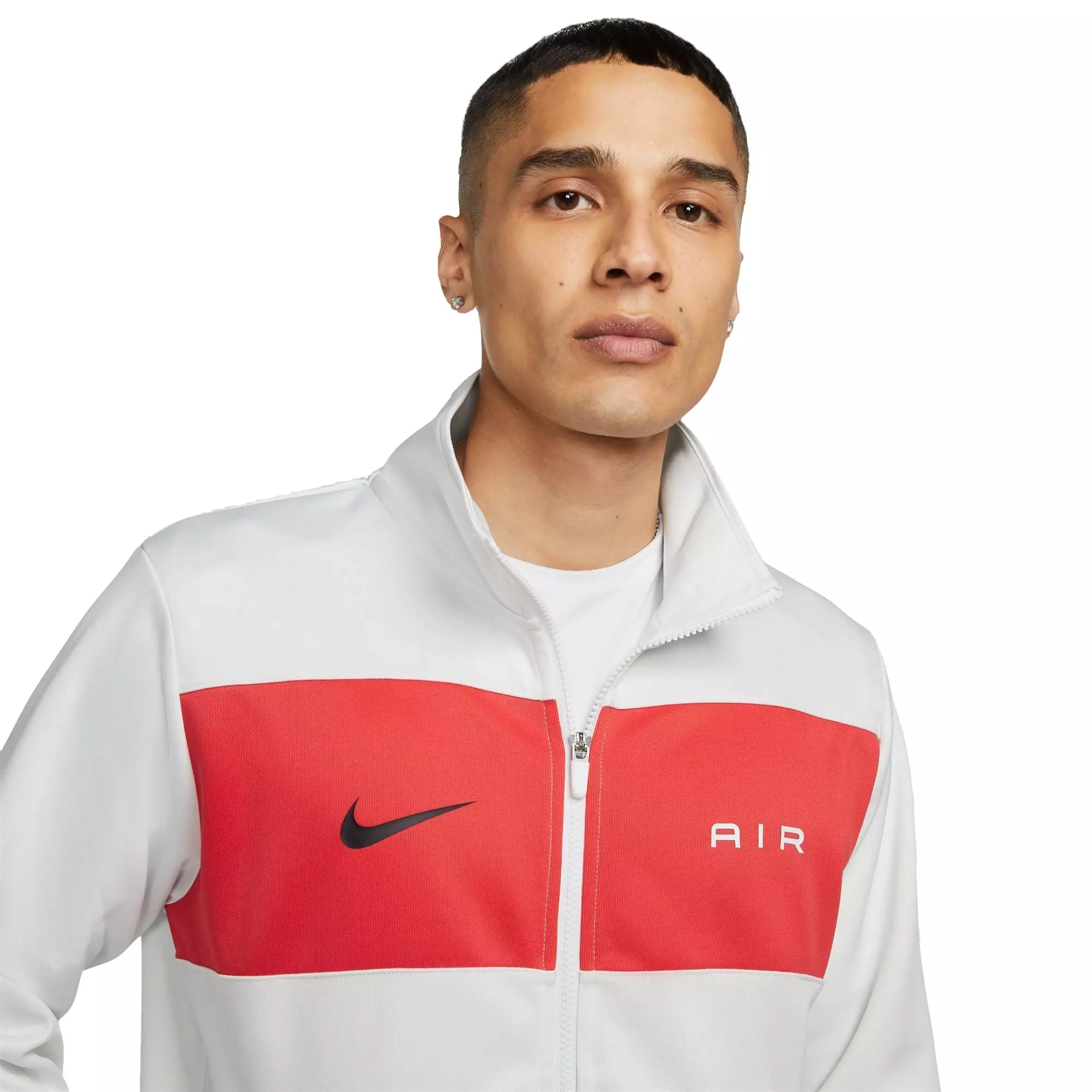Nike Men's Air Track Top - White/Red - WHITE/RED