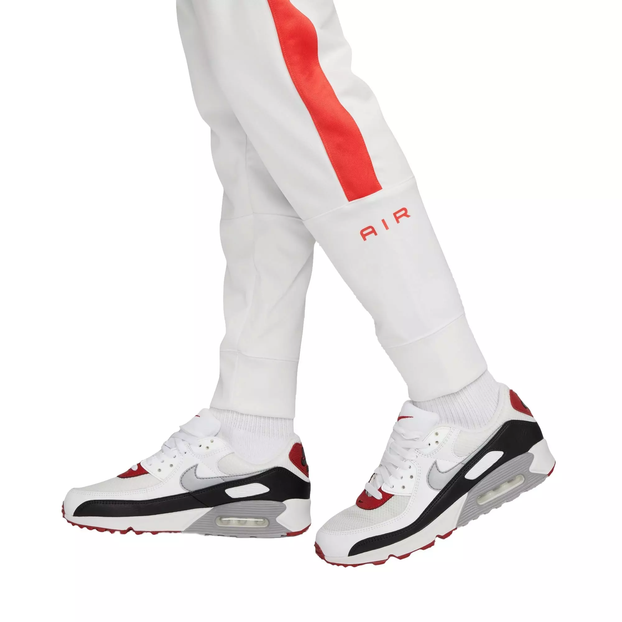 Nike Men's Air Track Pants - White/Red - WHITE/RED