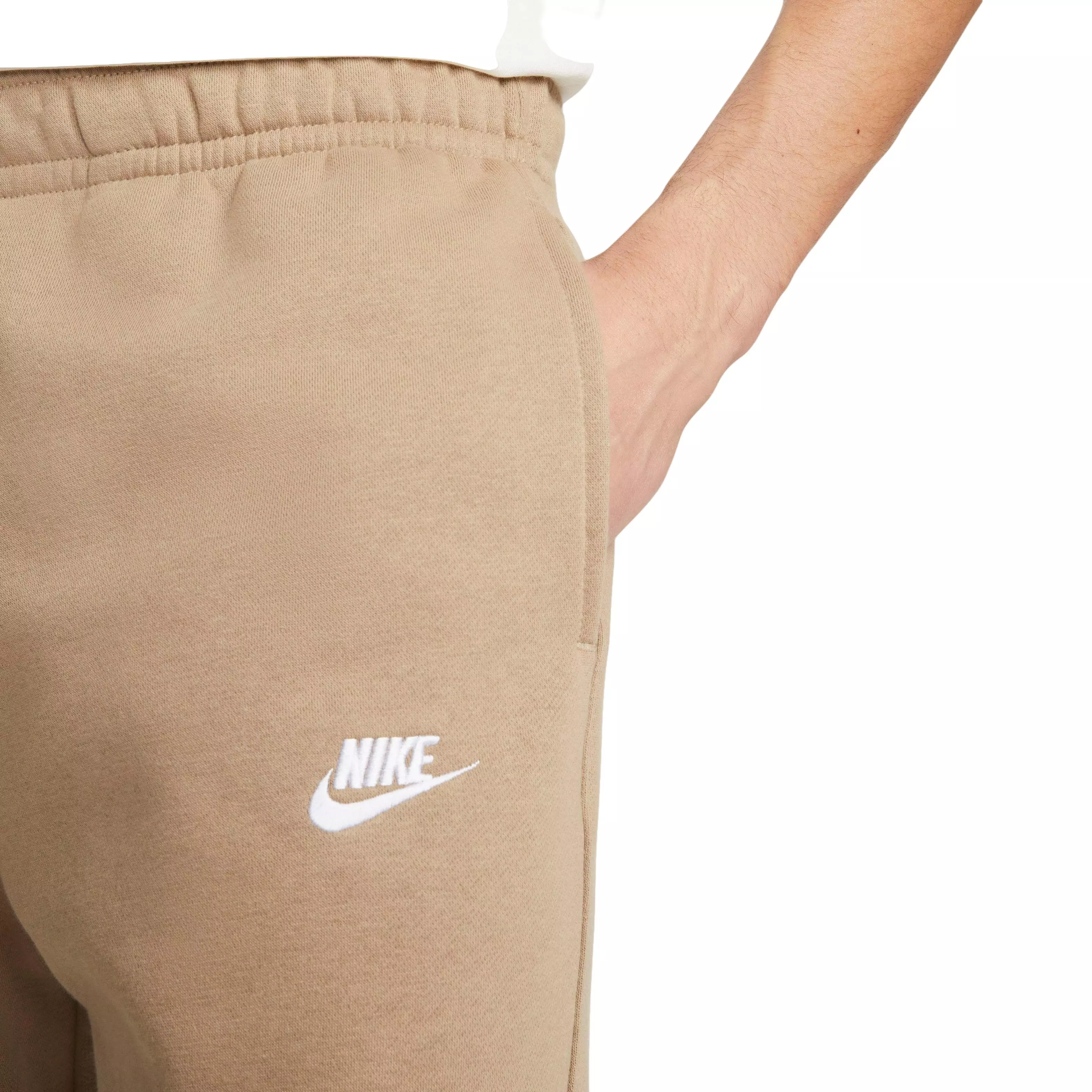 Nike Men's Sportswear Club Fleece Joggers-Khaki - KHAKI