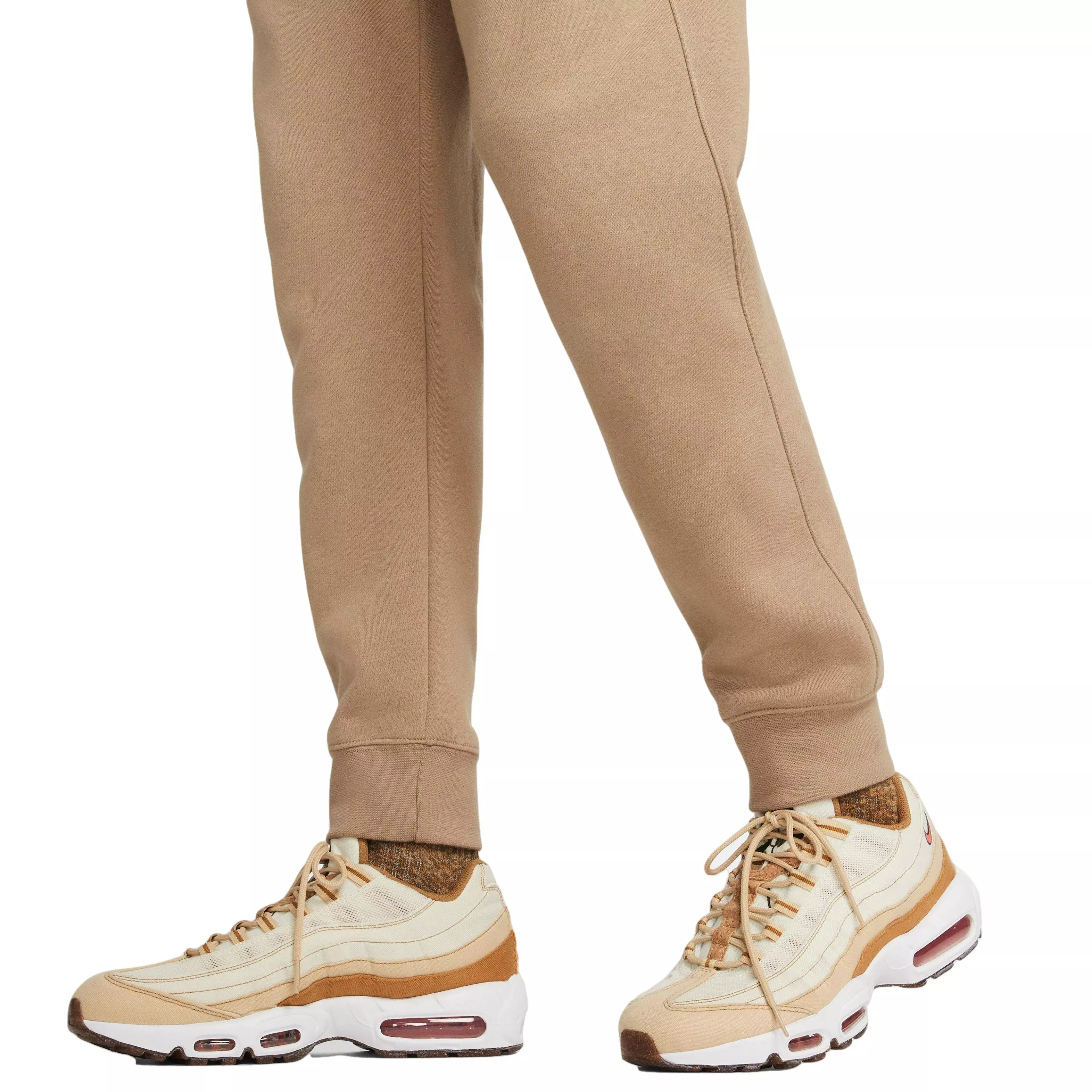 Nike Men's Sportswear Club Fleece Joggers-Khaki - KHAKI