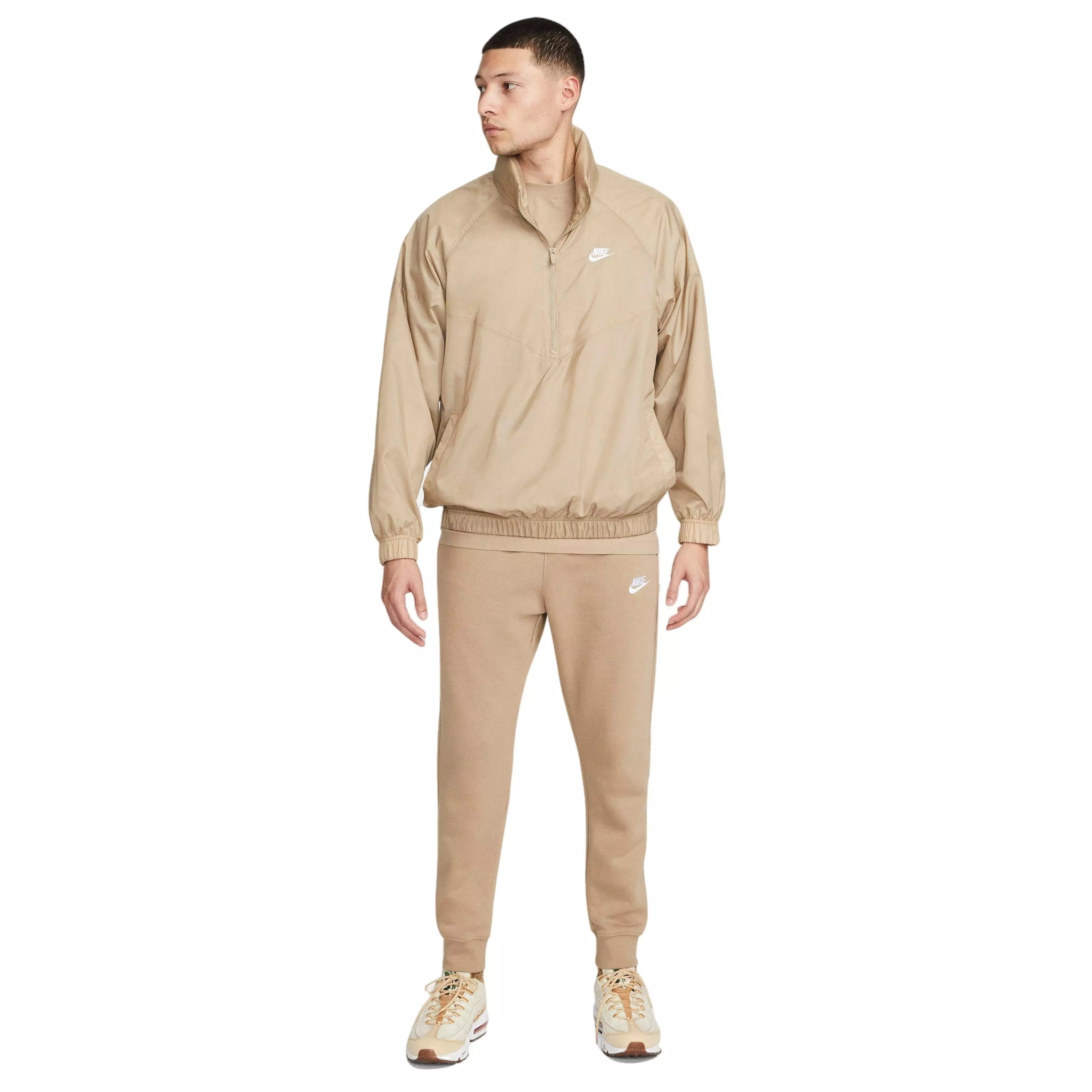 Nike Men's Sportswear Club Fleece Joggers-Khaki - KHAKI