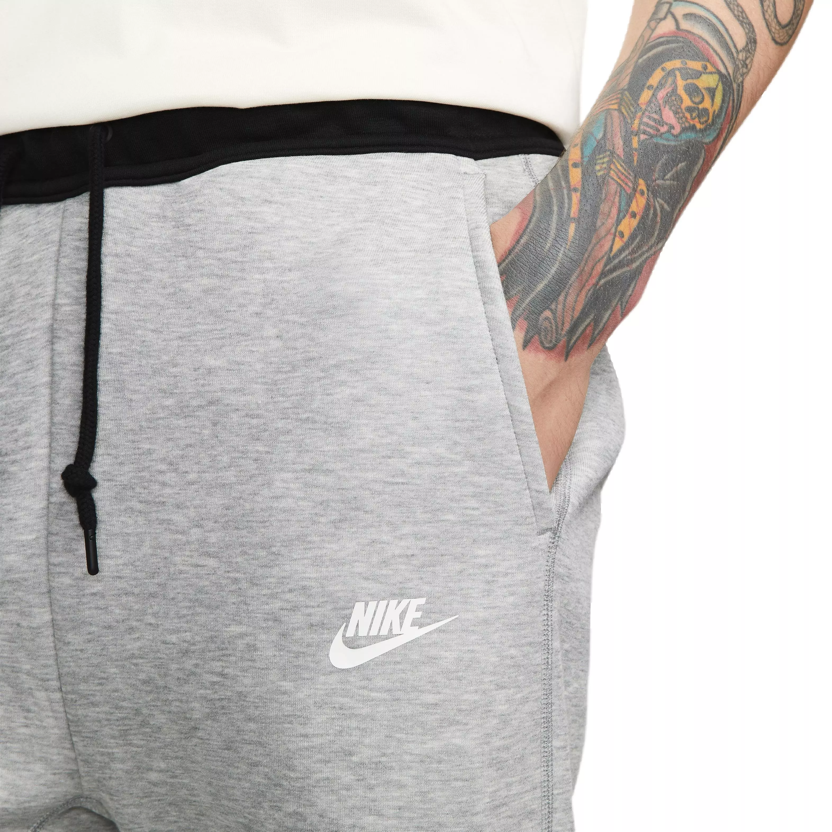 Nike Men's Sportswear Tech Fleece Joggers-Grey/Black - BLACK/GREY