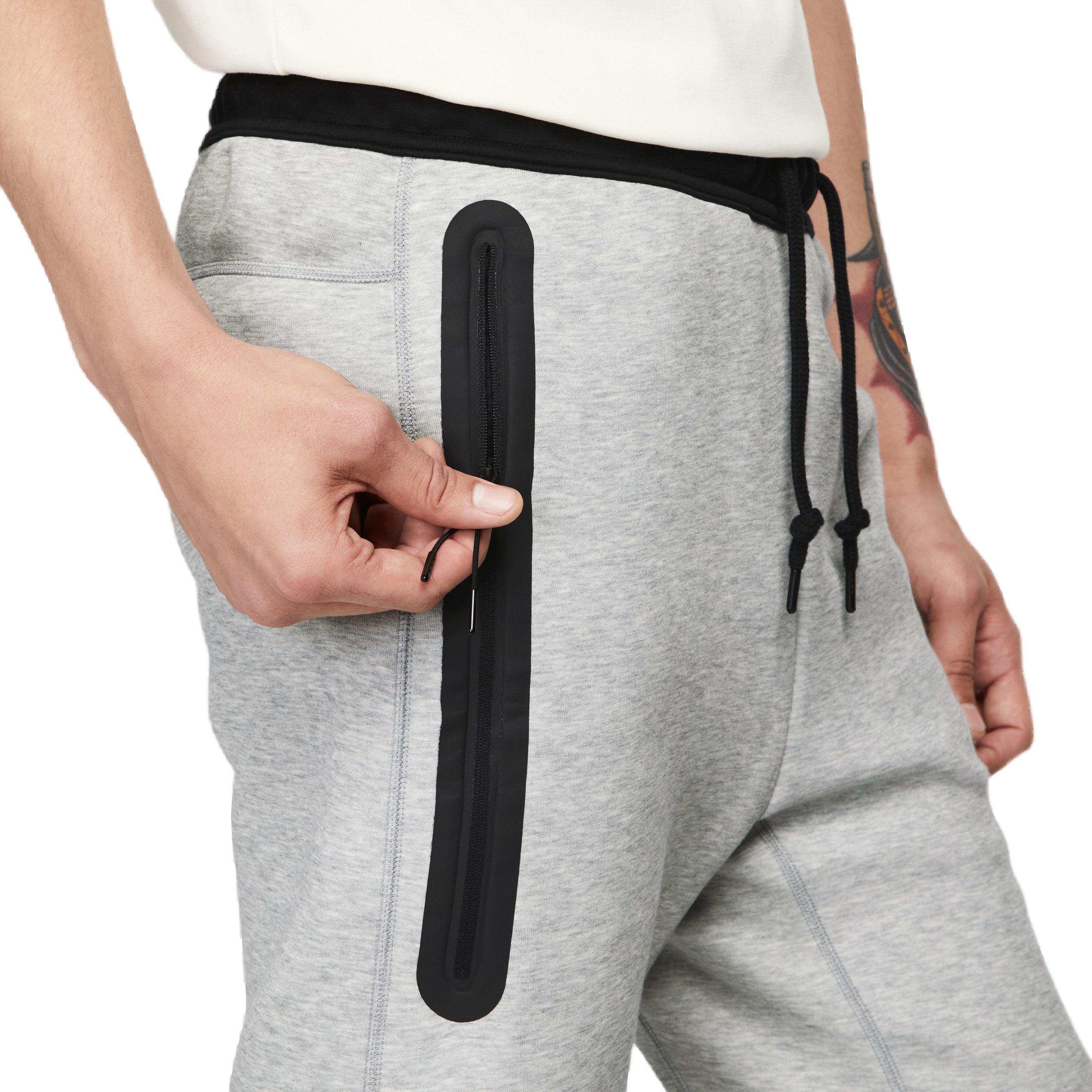 Nike Men's Sportswear Tech Fleece Joggers-Grey/Black - BLACK/GREY Thumbnail View 4