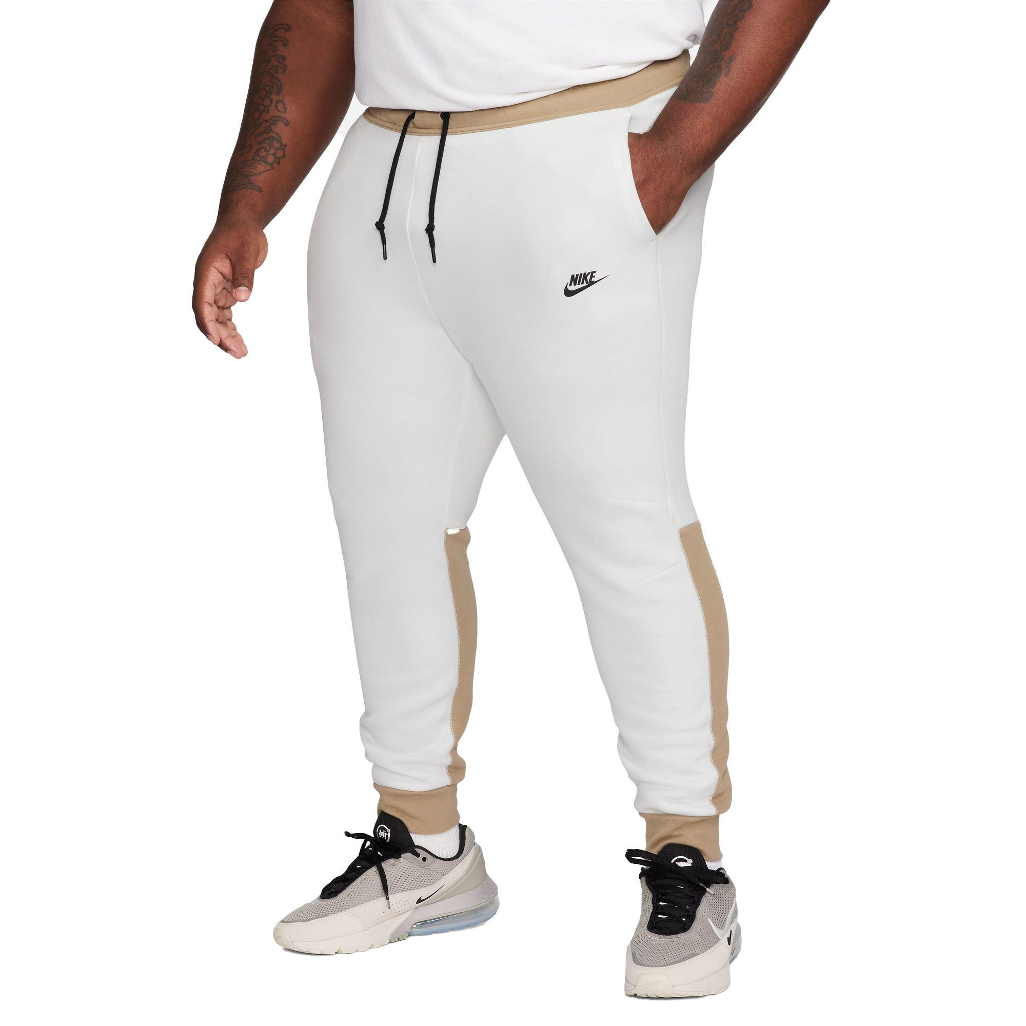 Nike Men's Tech Fleece Joggers - Summit White - WHITE/KHAKI Thumbnail View 10