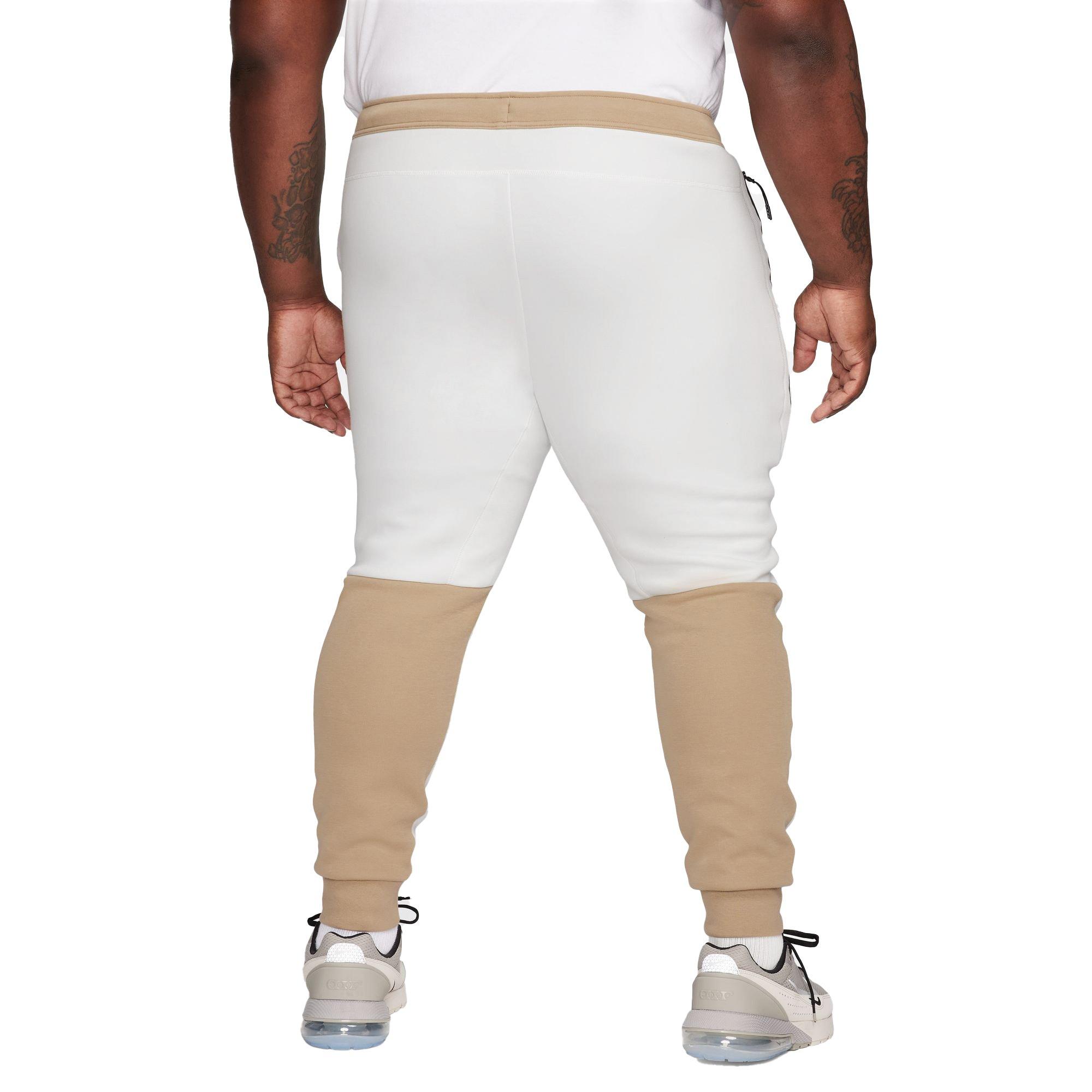 Nike Men's Tech Fleece Joggers - Summit White - WHITE/KHAKI Thumbnail View 11