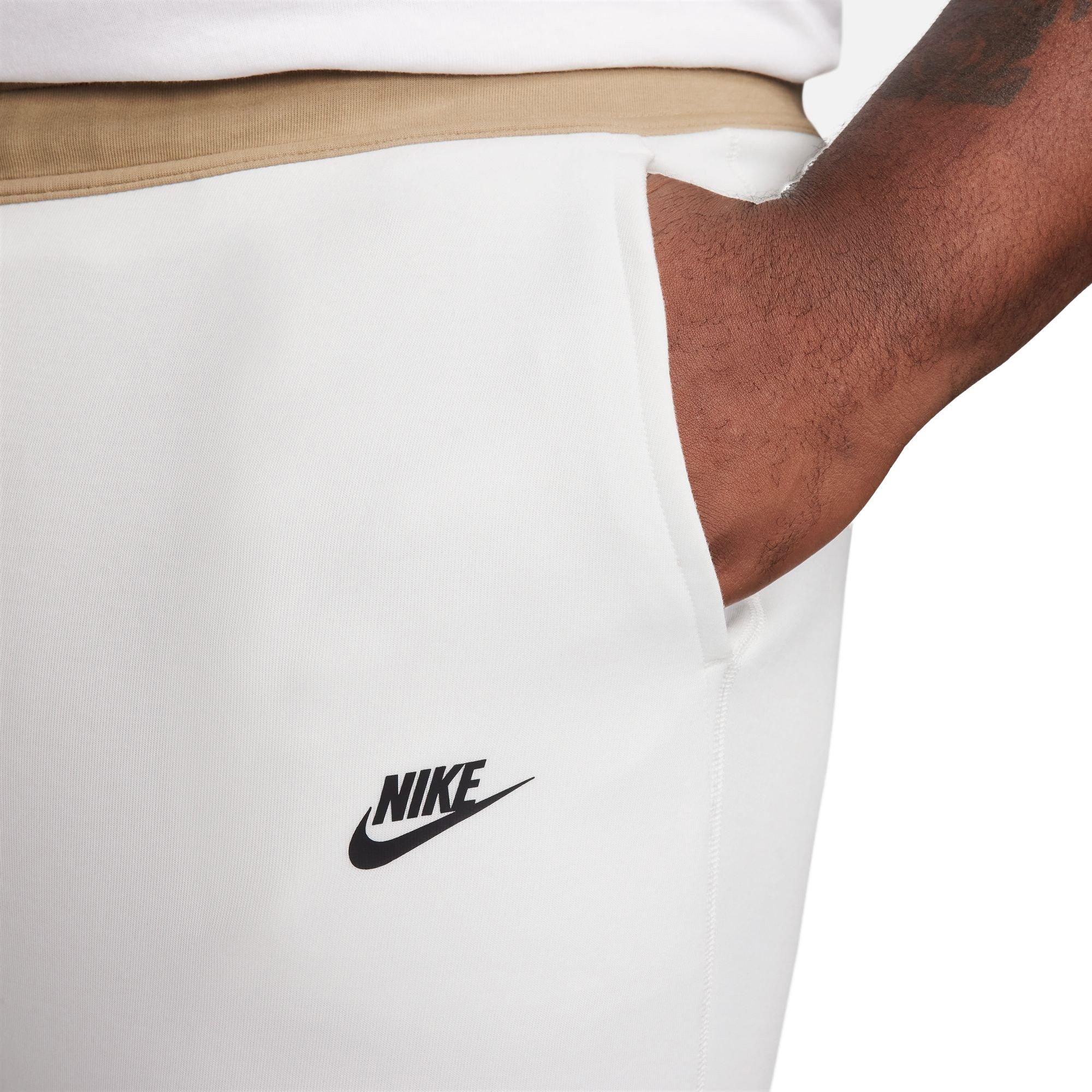 Nike Men's Tech Fleece Joggers - Summit White - WHITE/KHAKI Thumbnail View 12