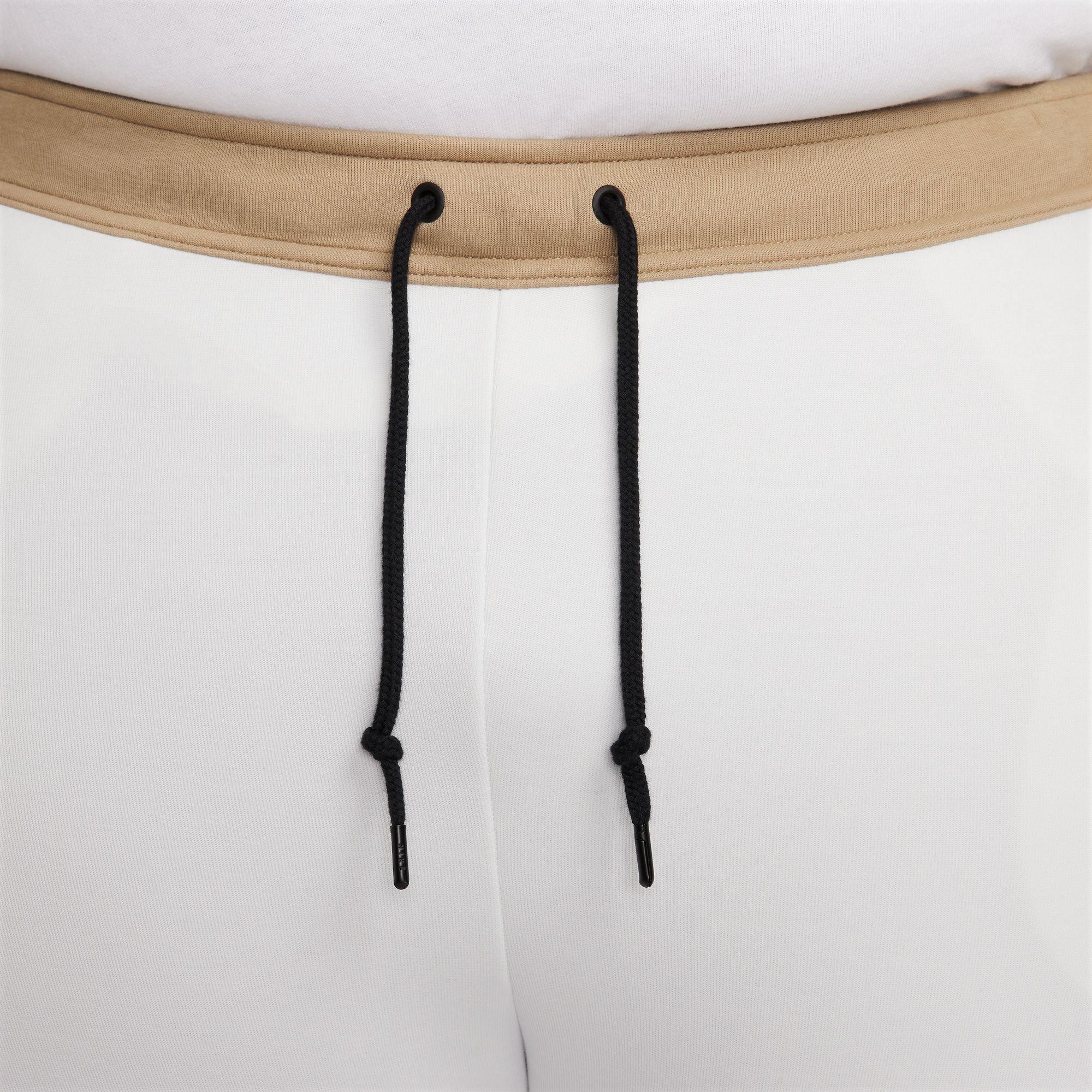 Nike Men's Tech Fleece Joggers - Summit White - WHITE/KHAKI Thumbnail View 13