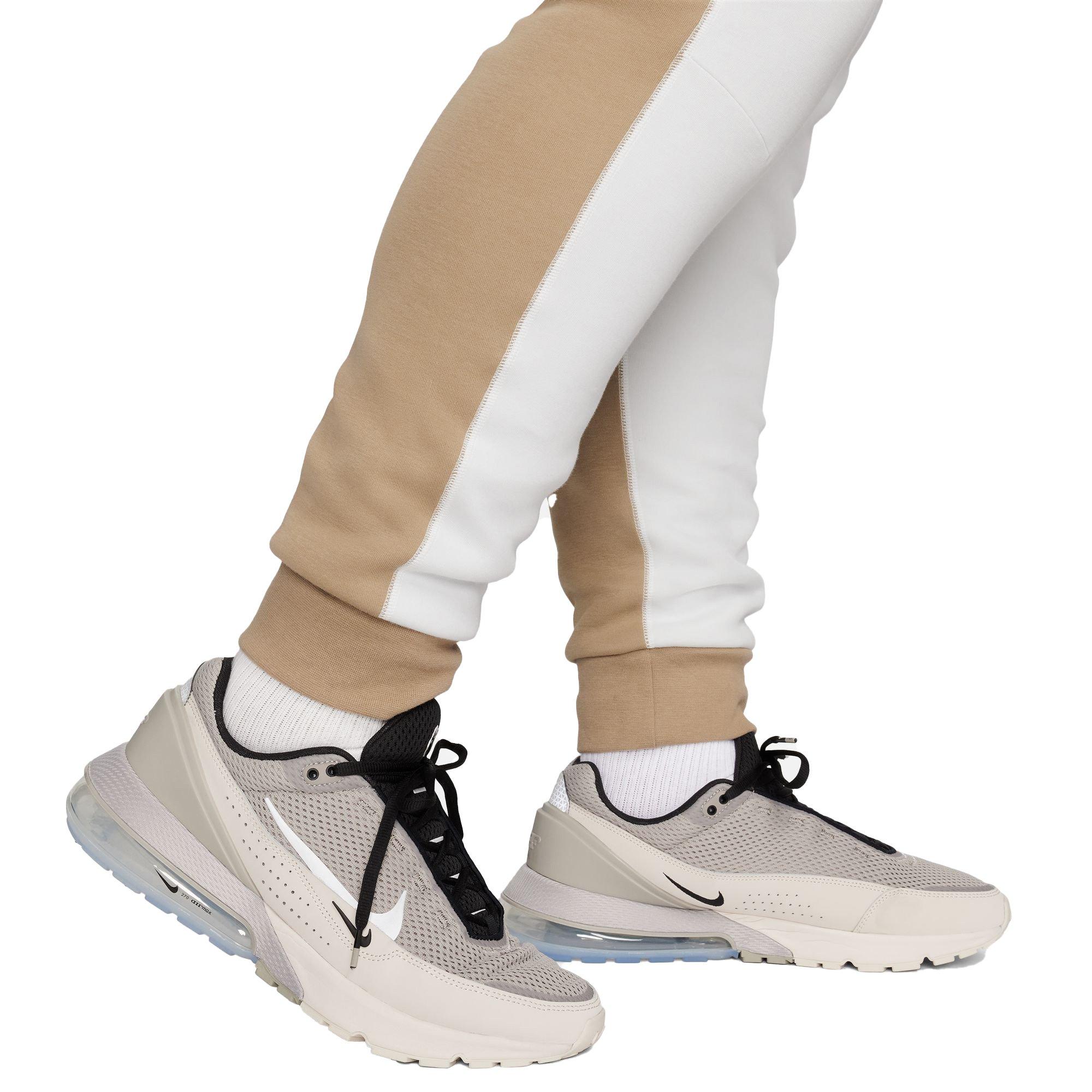 Nike Men's Tech Fleece Joggers - Summit White - WHITE/KHAKI Thumbnail View 16