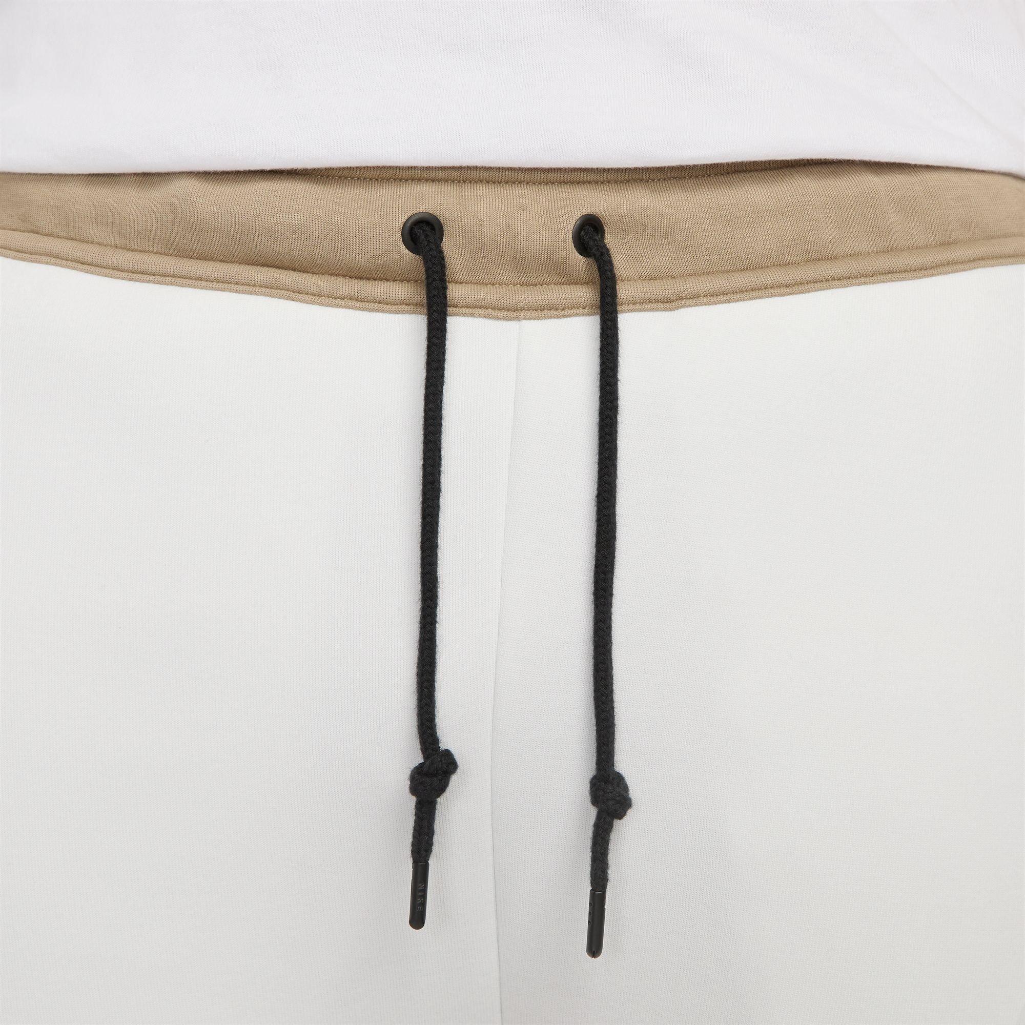 Nike Men's Tech Fleece Joggers - Summit White - WHITE/KHAKI Thumbnail View 4