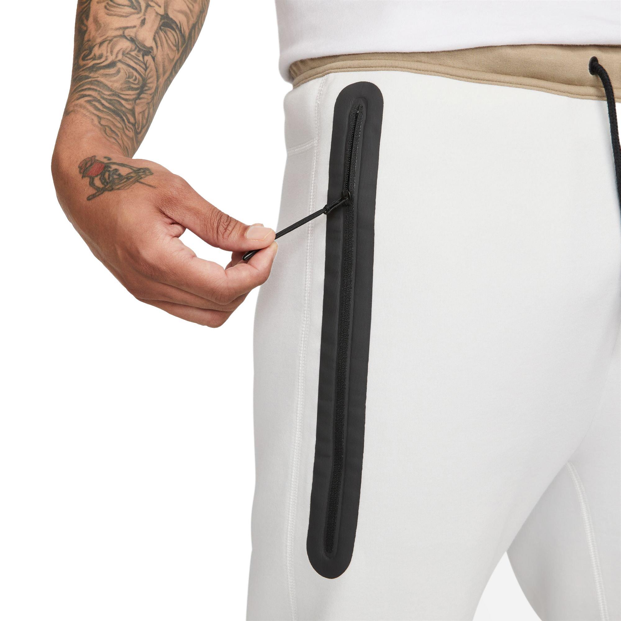 Nike Men's Tech Fleece Joggers - Summit White - WHITE/KHAKI Thumbnail View 5