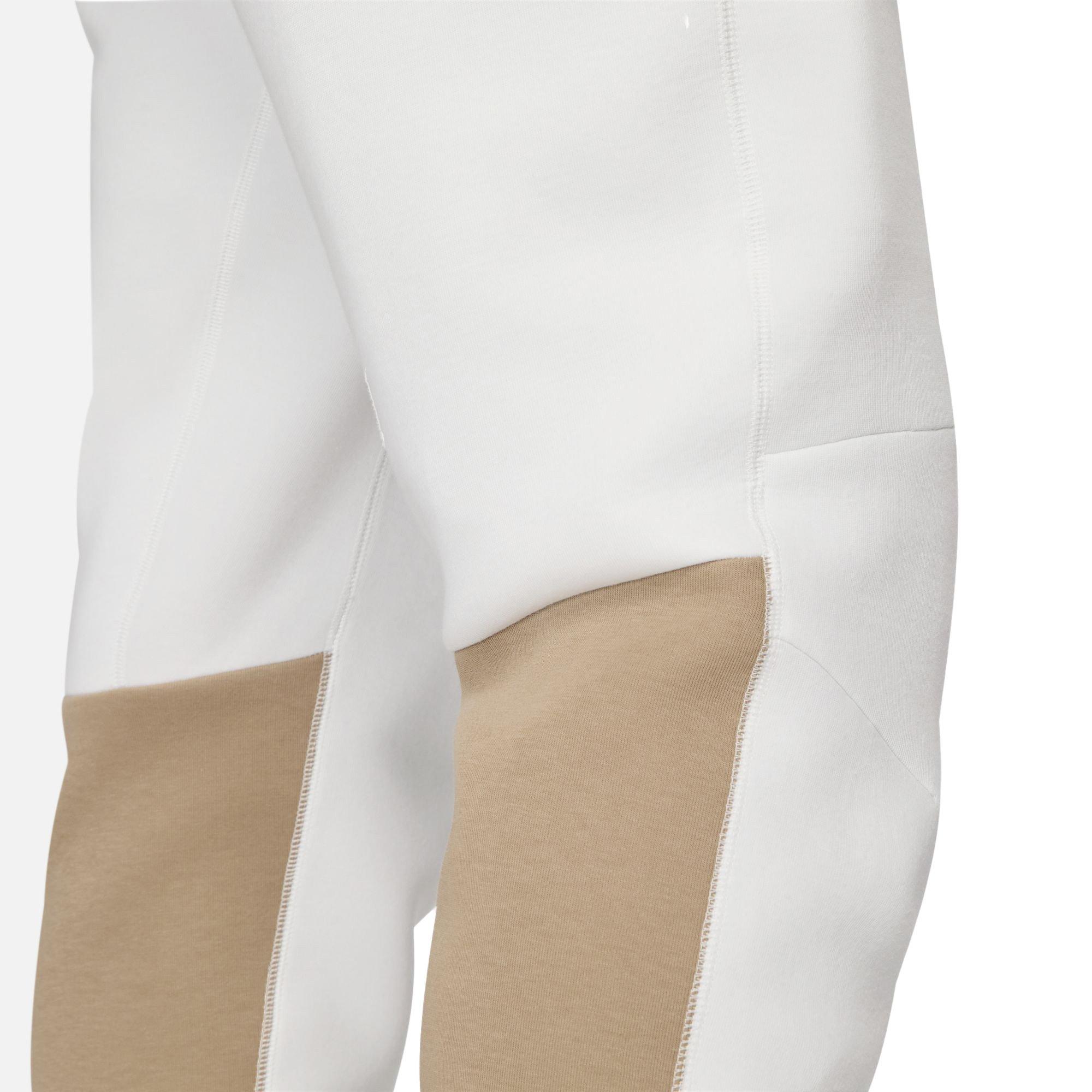 Nike Men's Tech Fleece Joggers - Summit White - WHITE/KHAKI Thumbnail View 6