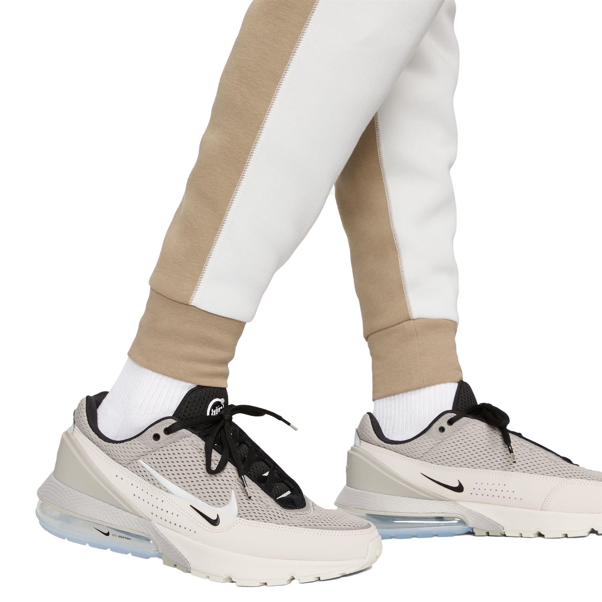 Nike Men's Tech Fleece Joggers - Summit White - WHITE/KHAKI Thumbnail View 7