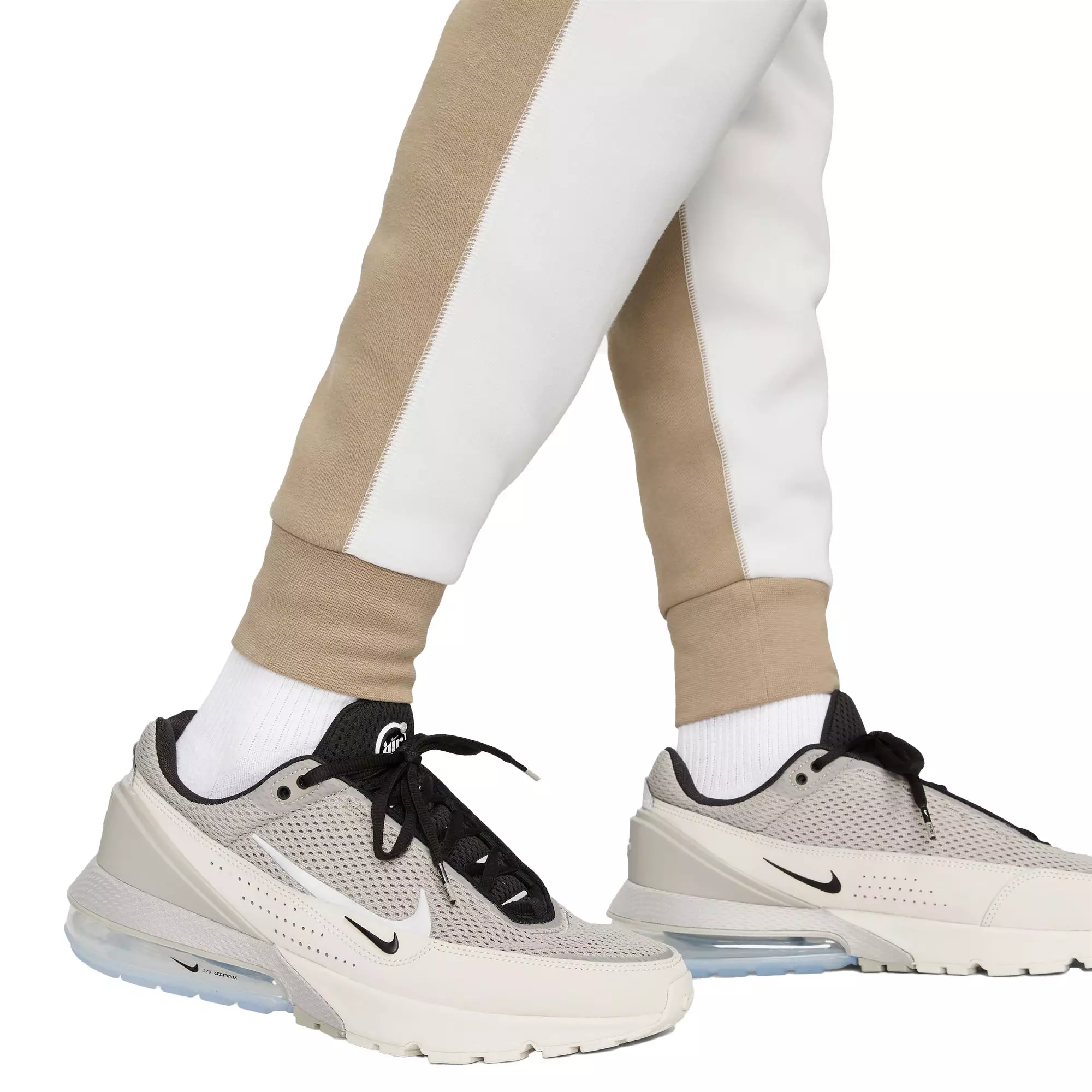 Nike Men's Tech Fleece Joggers - Summit White - WHITE/KHAKI