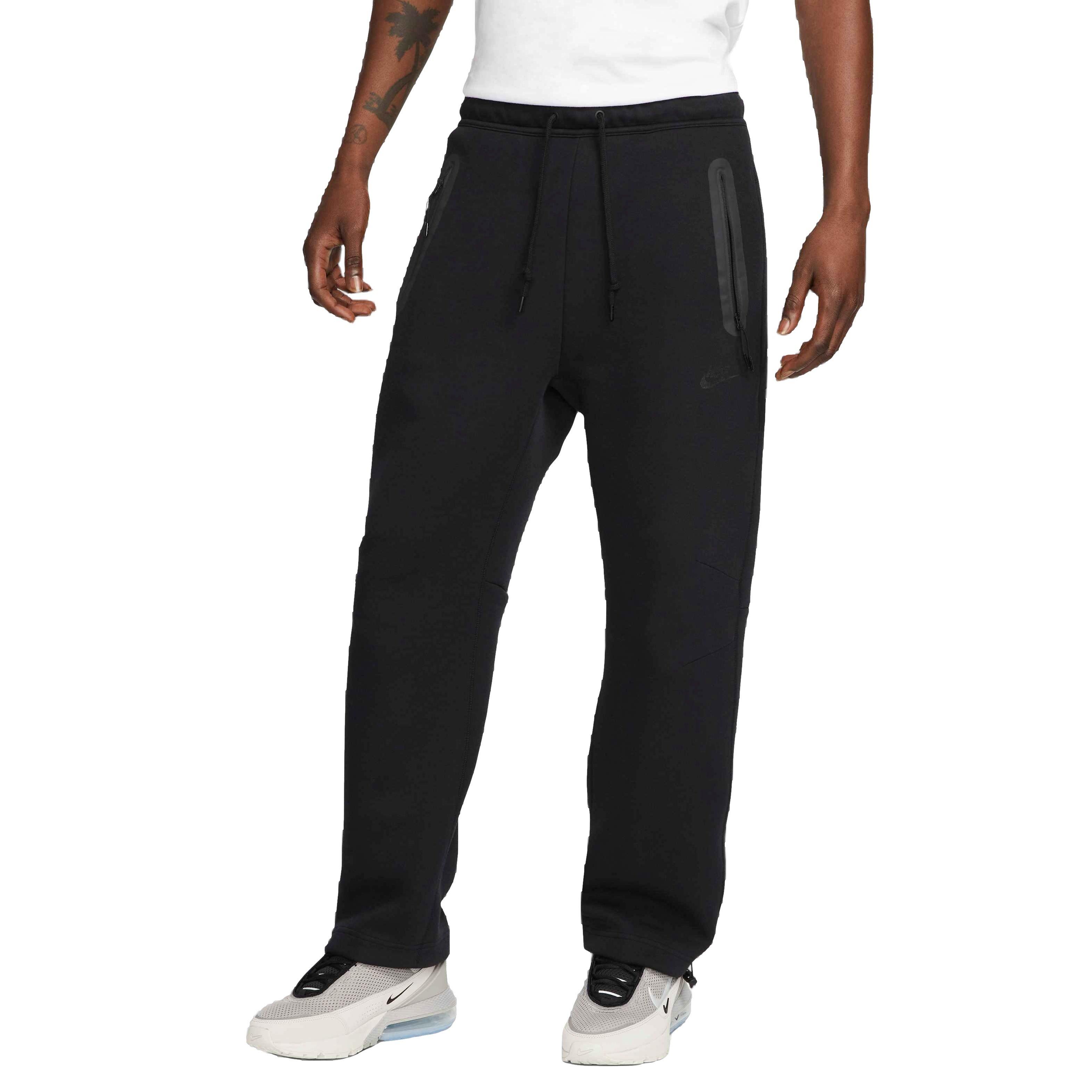 Nike Men's Tech Fleece Open Hem Pants - BLACK Thumbnail View 1