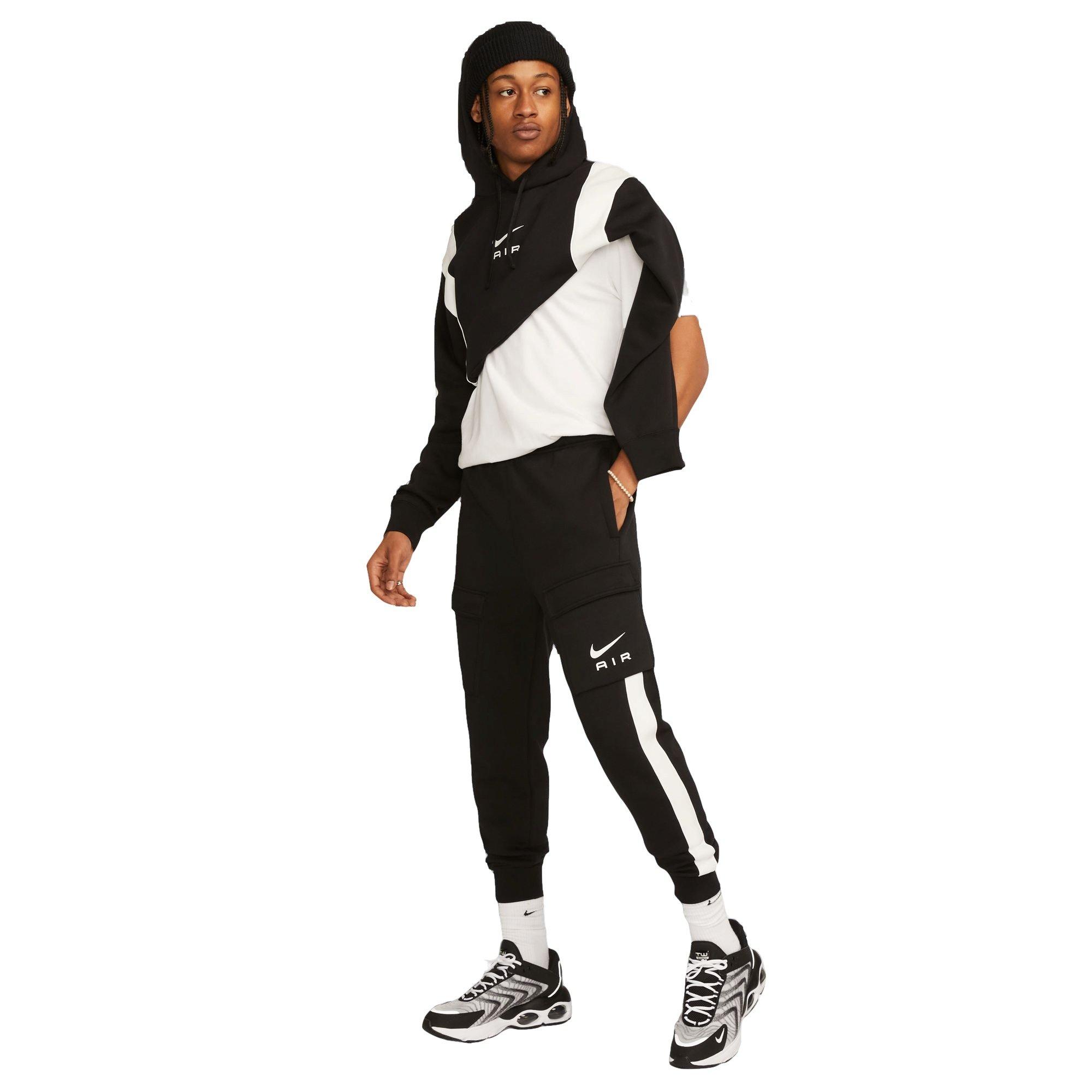 Nike Men's Air Fleece Pants-Black - BLACK Thumbnail View 7