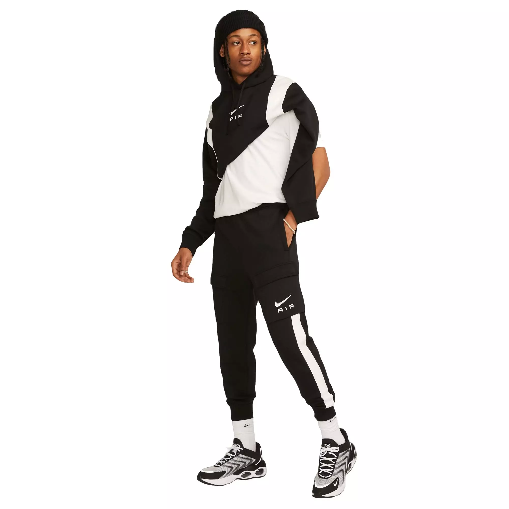 Nike Men's Air Fleece Pants-Black - BLACK