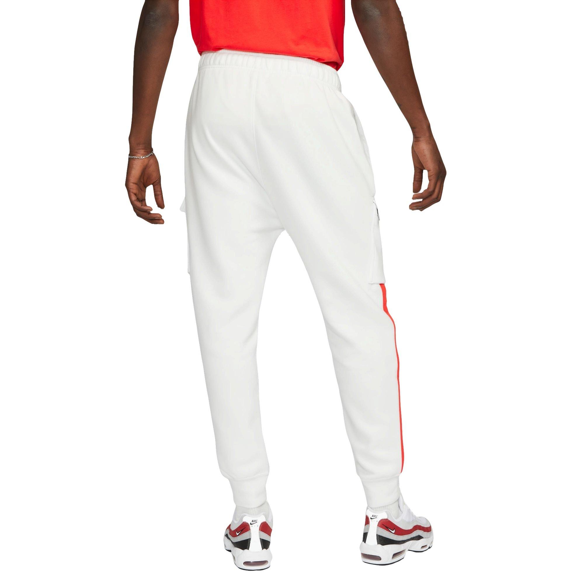 Nike Men's Air Fleece Pants - White/Red - WHITE/RED Thumbnail View 2