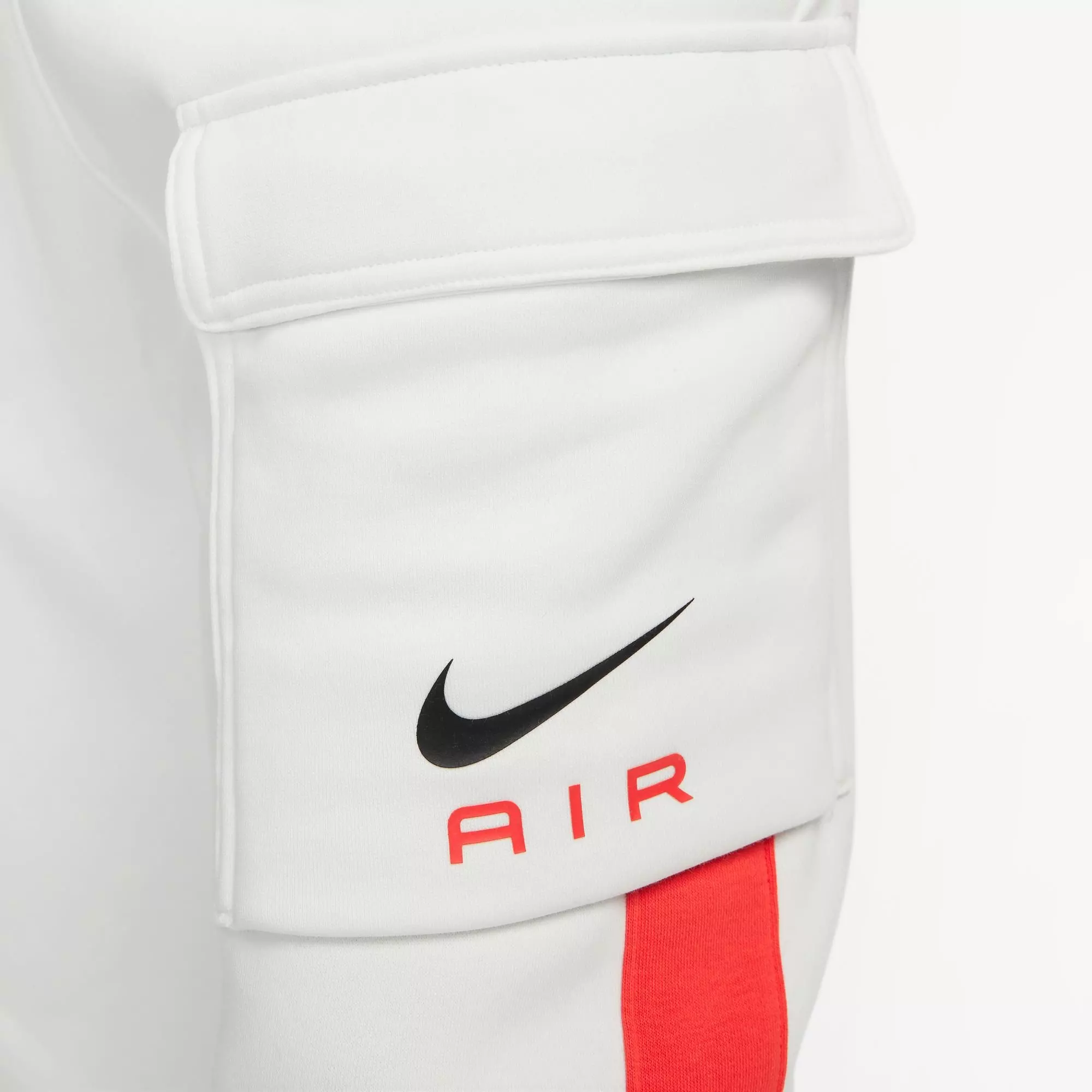 Nike Men's Air Fleece Pants - White/Red - WHITE/RED