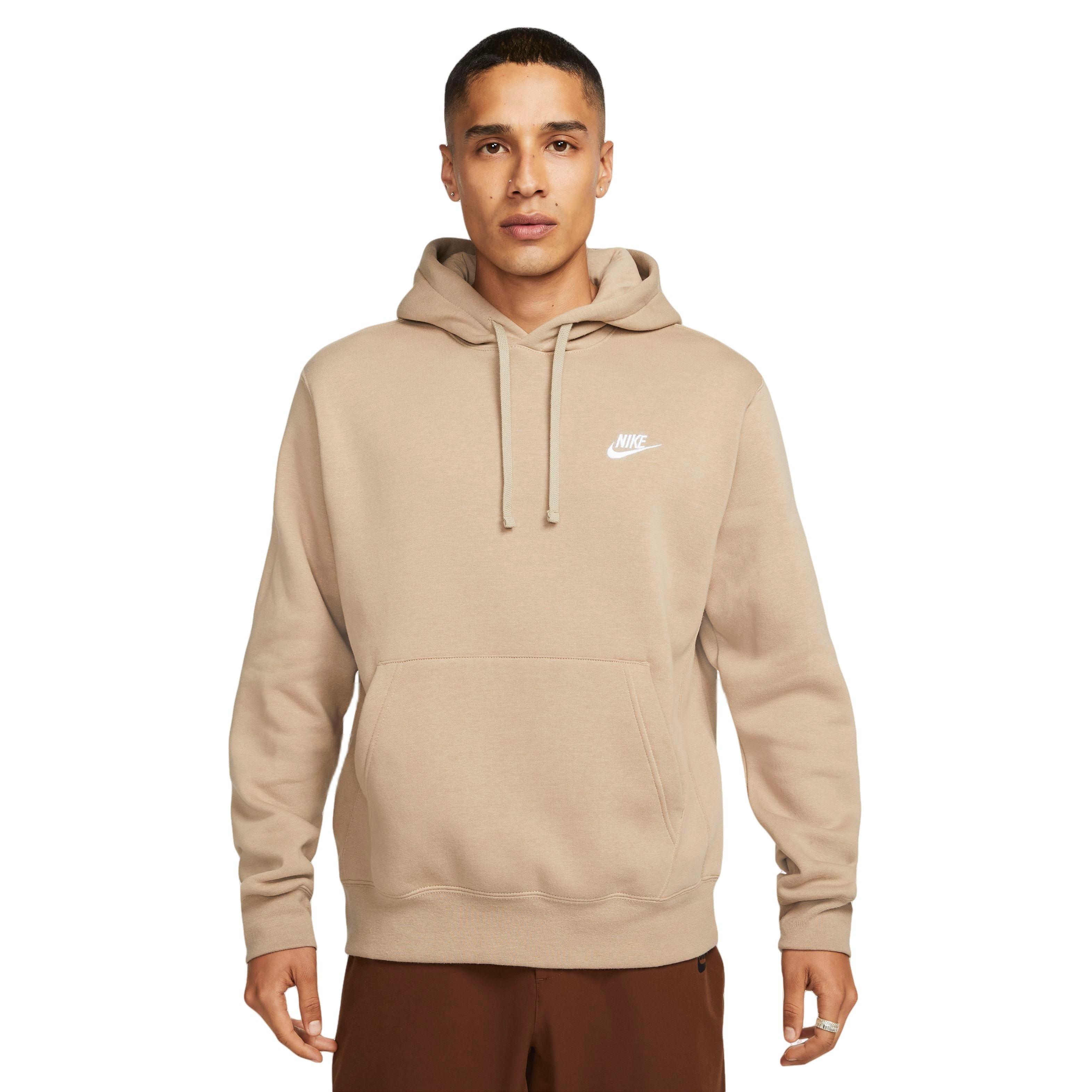 Nike Men's Sportswear Club Fleece Pullover Hoodie-Khaki - KHAKI Thumbnail View 1