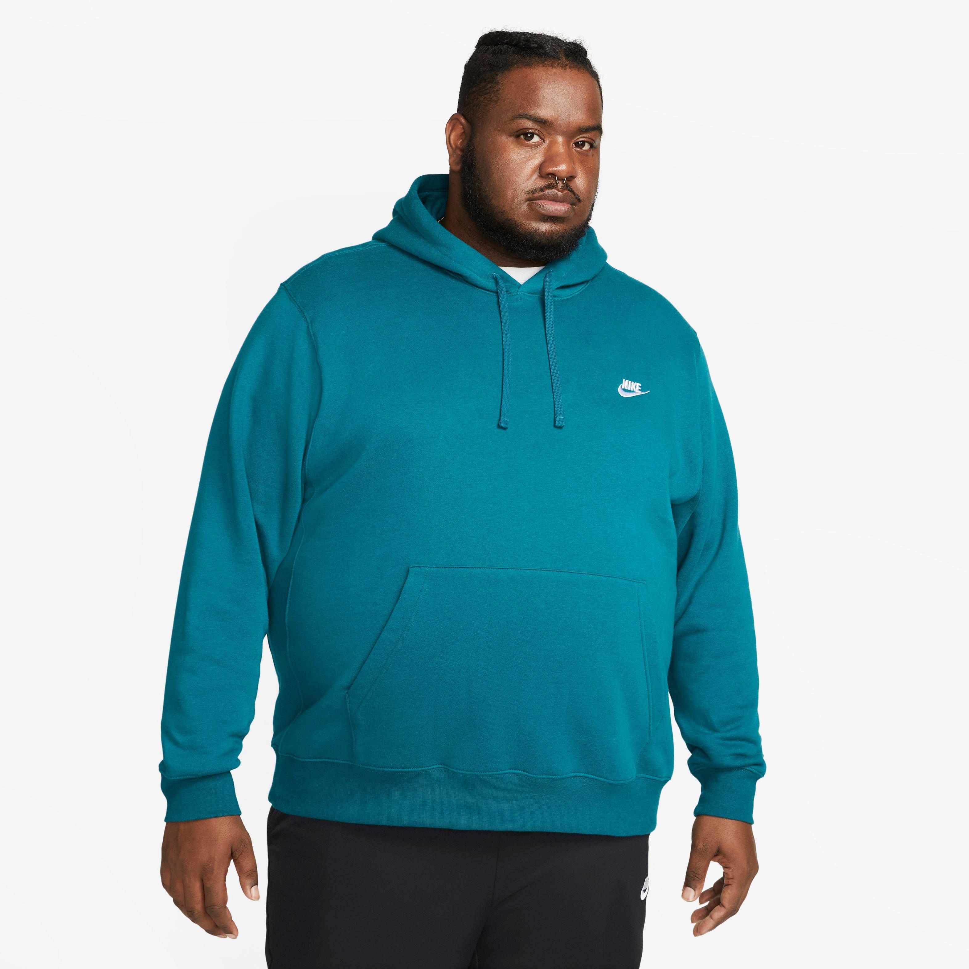 Nike Men's Sportswear Club Fleece Pullover Hoodie-Teal - TEAL Thumbnail View 13