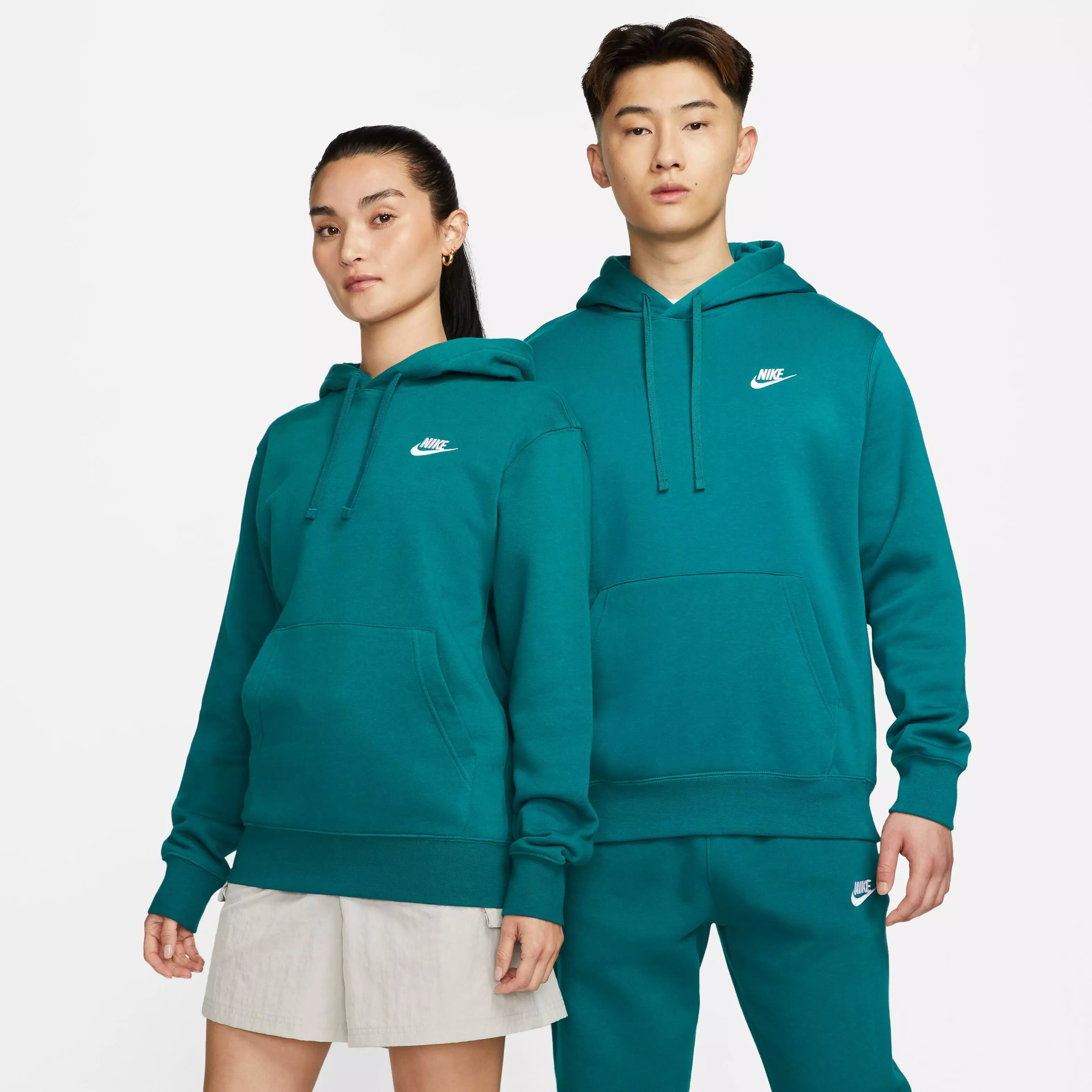 Nike Men's Sportswear Club Fleece Pullover Hoodie-Teal - TEAL
