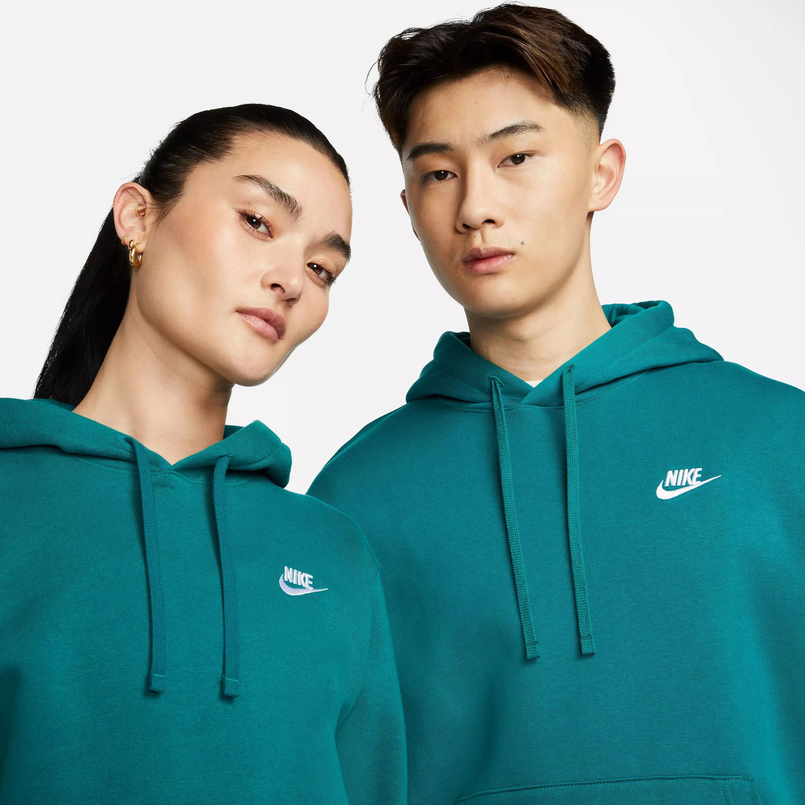 Nike Men's Sportswear Club Fleece Pullover Hoodie-Teal - TEAL