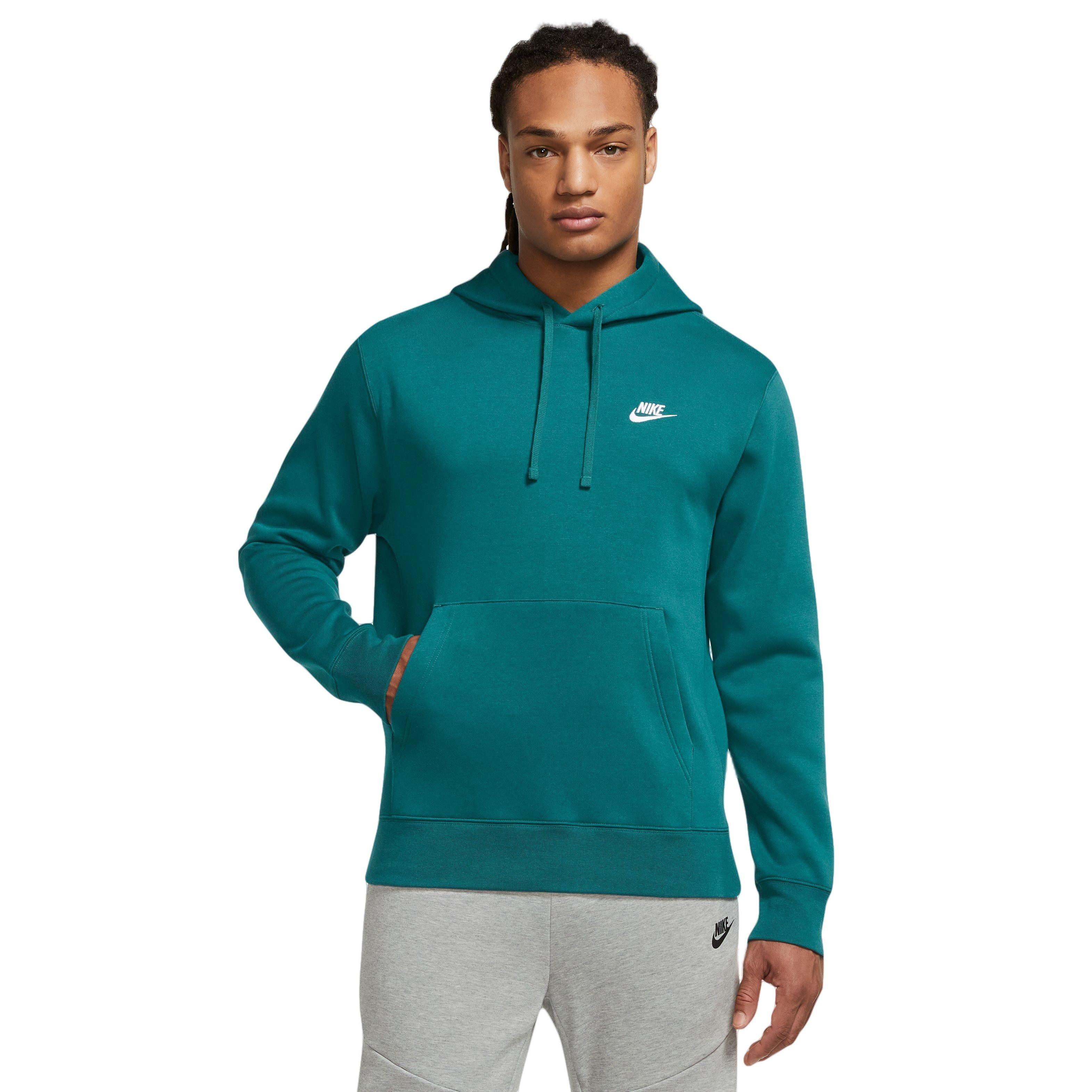 Nike Men's Sportswear Club Fleece Pullover Hoodie-Teal - TEAL Thumbnail View 1