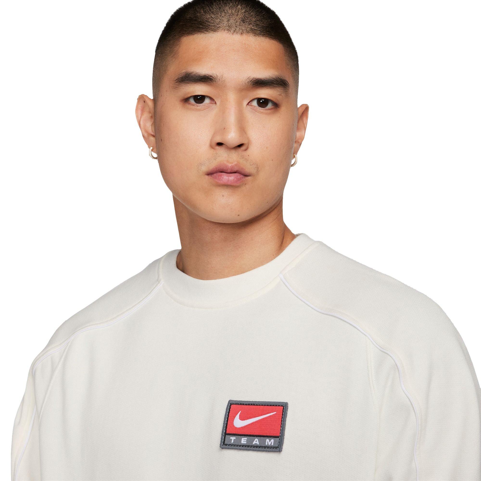 Nike Men's Sportswear Trend Fleece Crew-Off-White - OFF-WHITE Thumbnail View 3