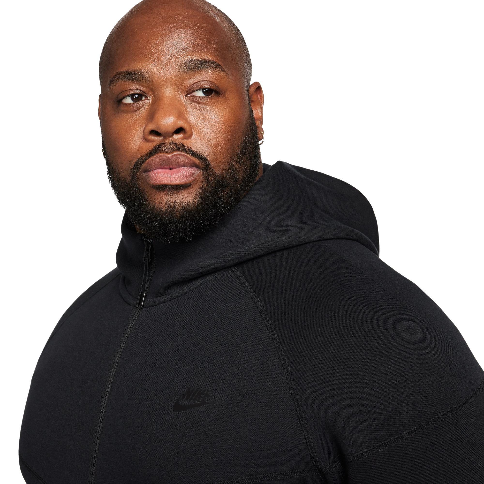 Nike Men's Sportswear Tech Fleece Full-Zip Windrunner Jacket-Black - BLACK Thumbnail View 11