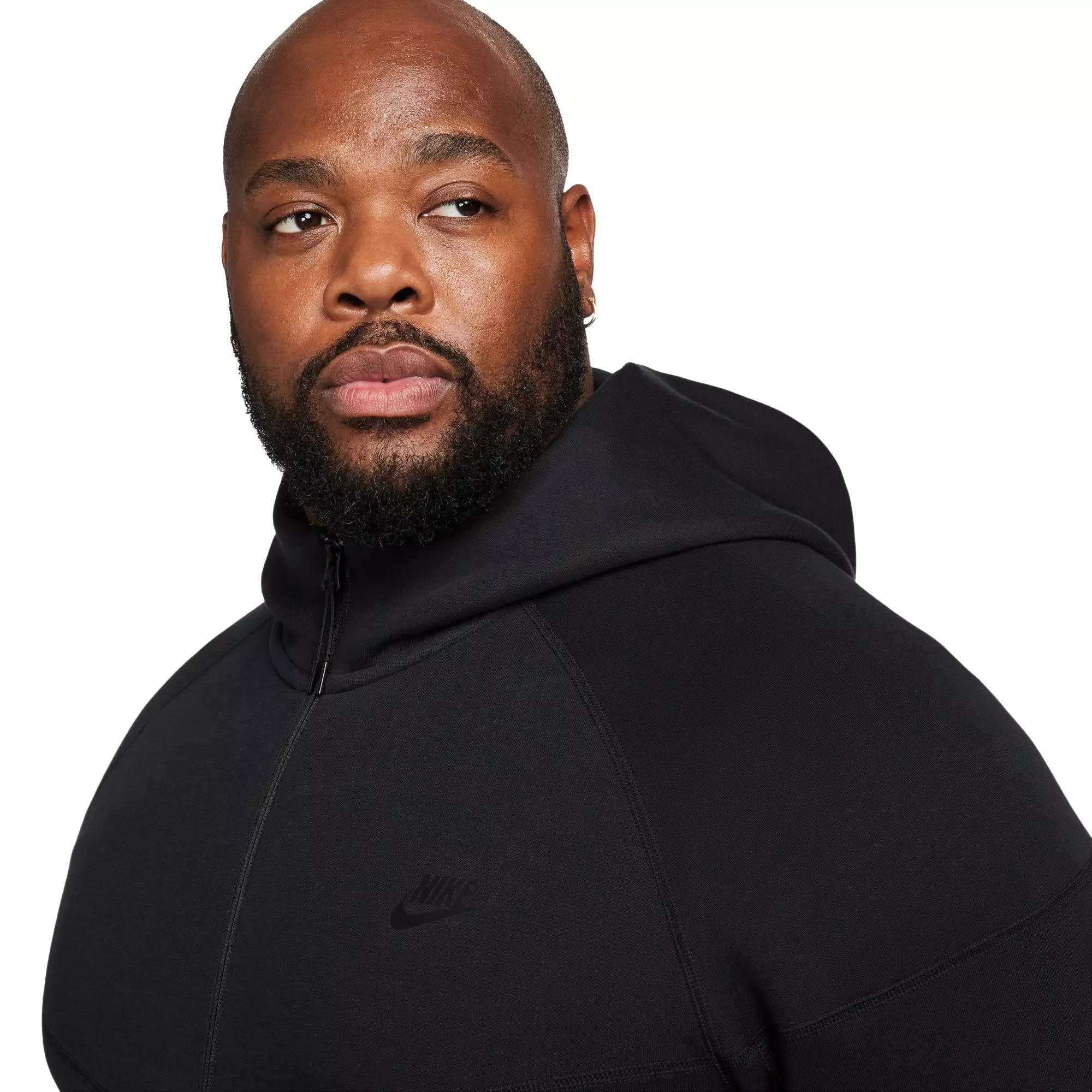 Nike Men's Sportswear Tech Fleece Full-Zip Windrunner Jacket-Black - BLACK